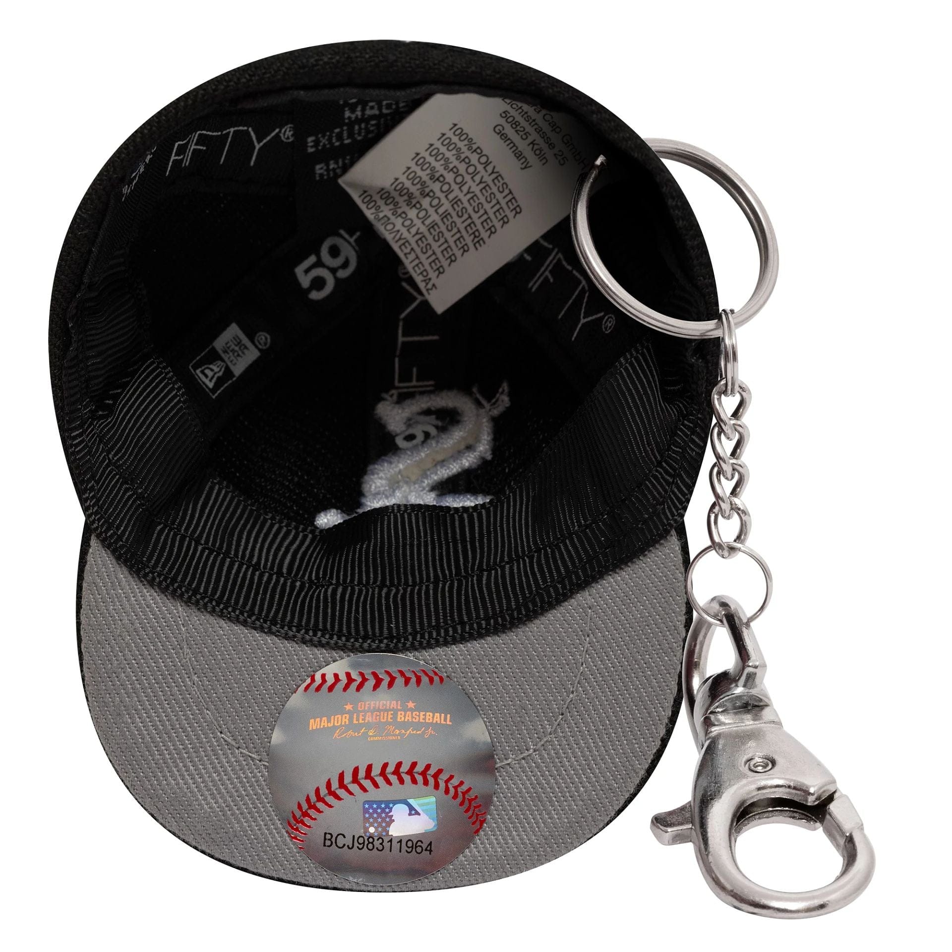 Chicago White Sox MLB Mini Cap Black Key Chain - Image 3