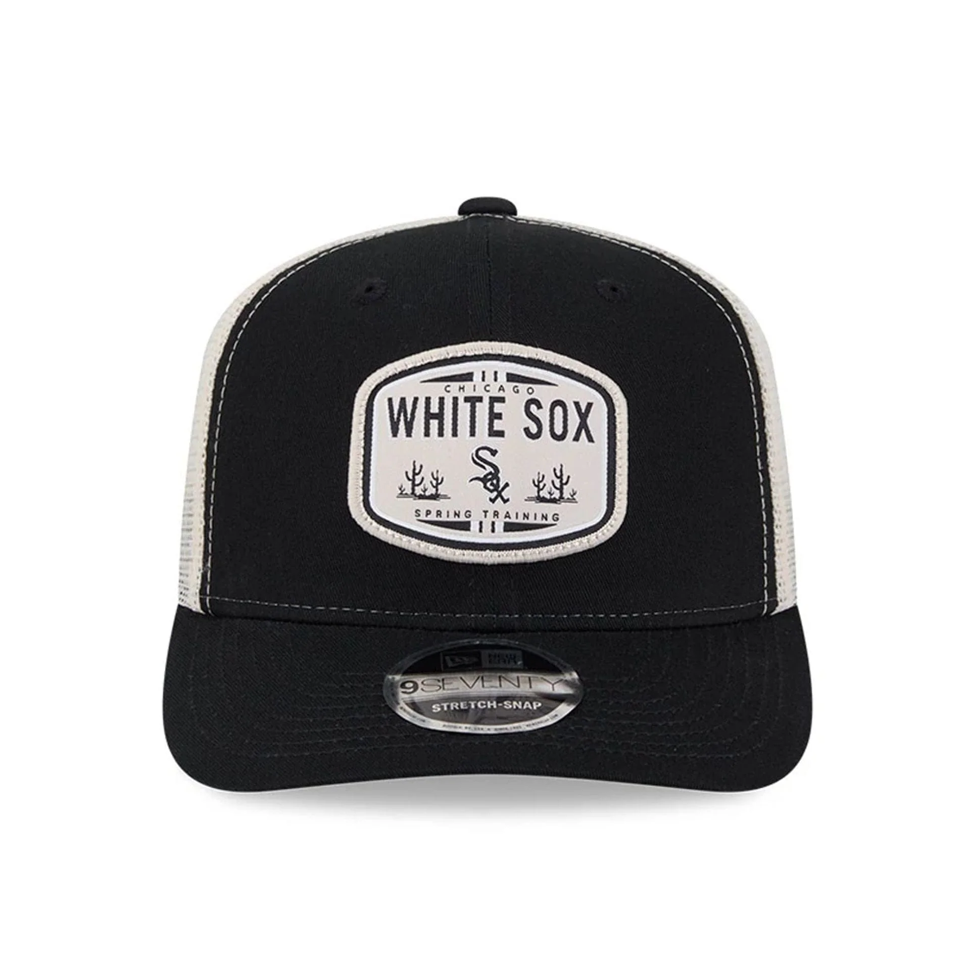 Chicago White Sox MLB Patch Black 9SEVENTY Stretch Snap Adjustable Cap - Image 3