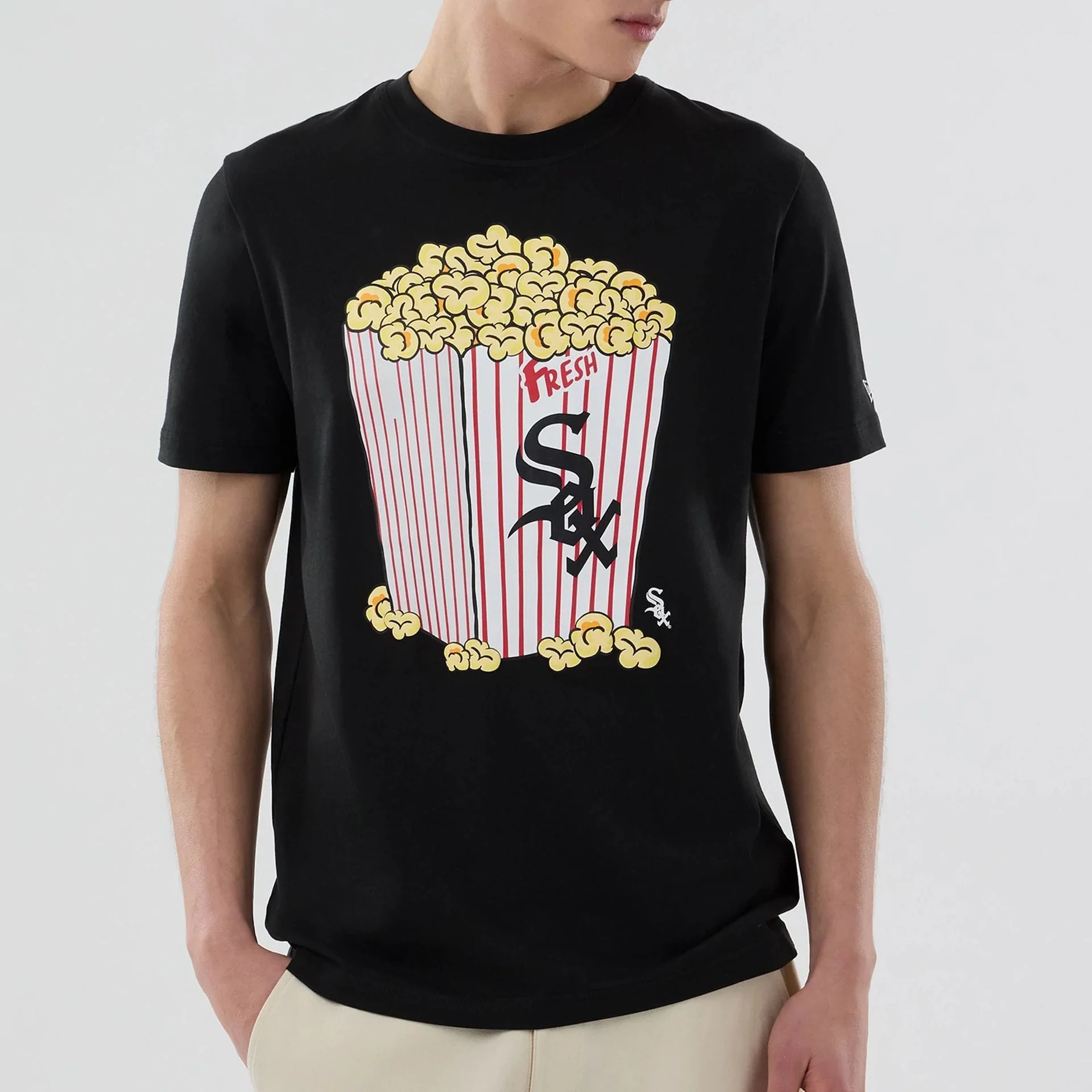 Chicago White Sox MLB Popcorn Black T-Shirt - Image 3