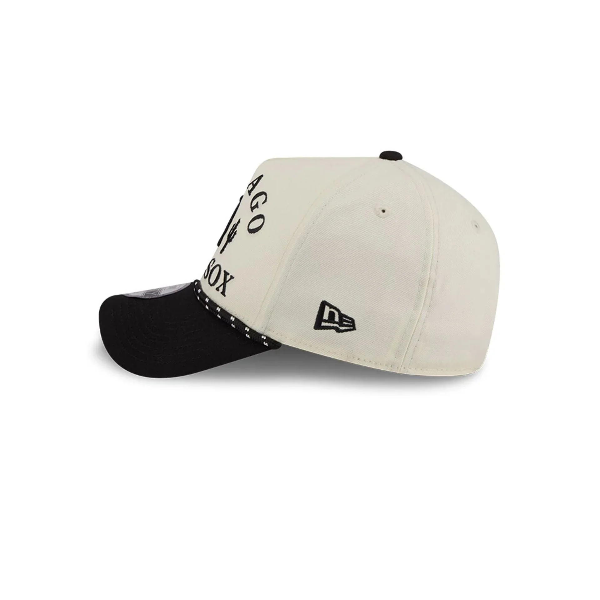 Chicago White Sox MLB Rope Black 9FORTY A-Frame Adjustable Cap - Image 6