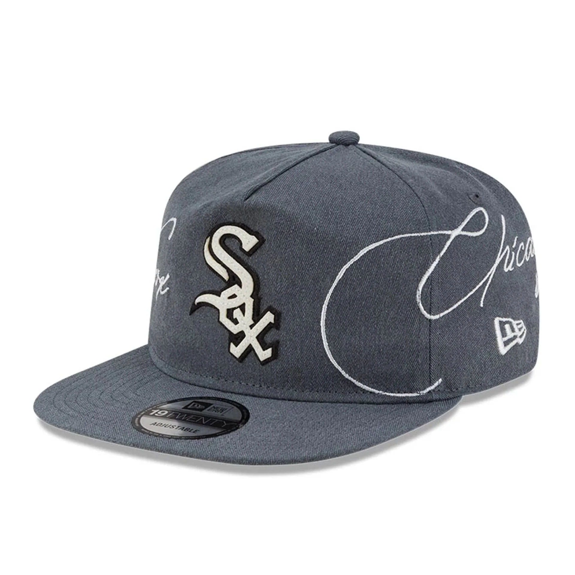 Chicago White Sox MLB Script Wash Dark Grey 19TWENTY Cap - Image 4