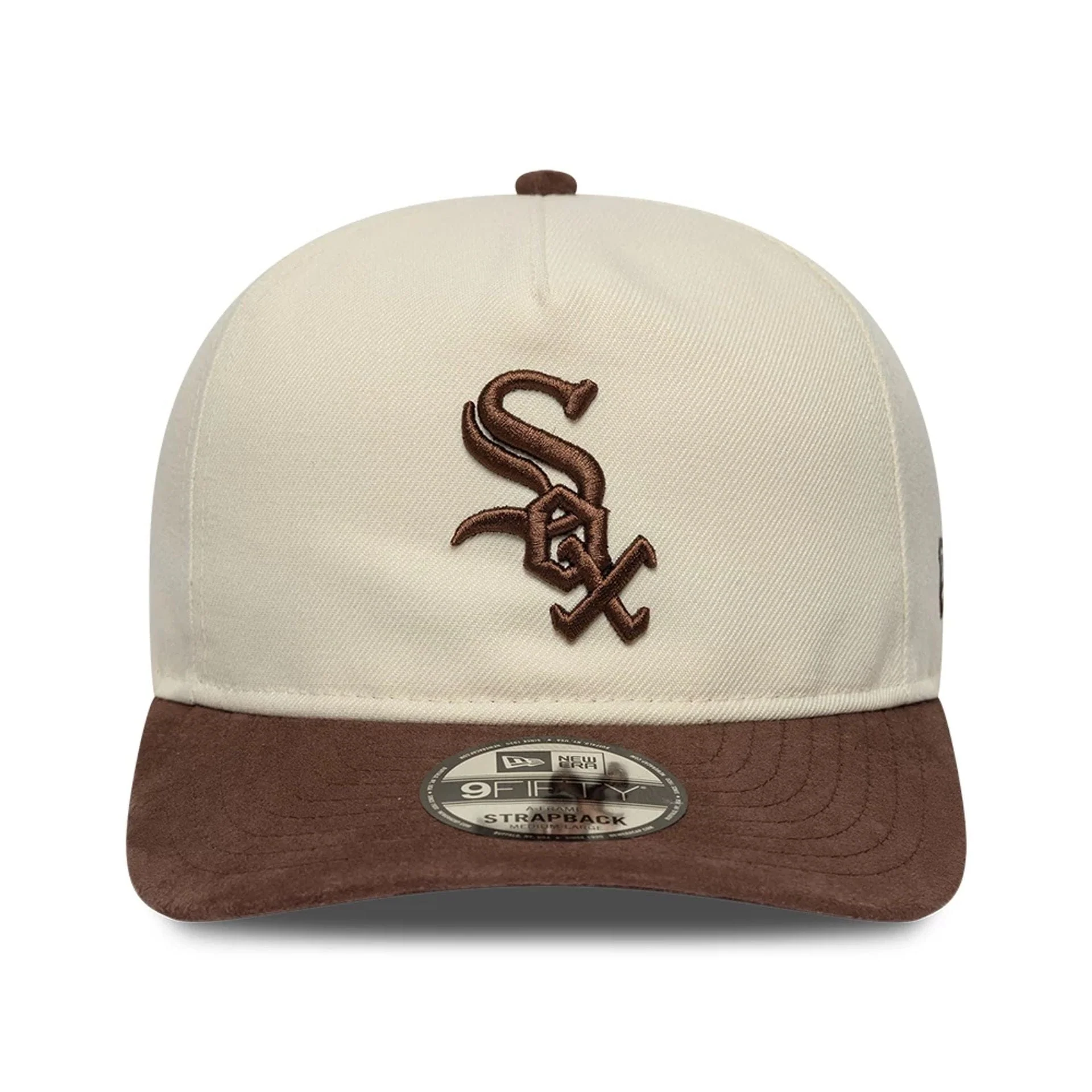 Chicago White Sox MLB Suede Visor Cream 9FIFTY A-Frame Adjustable Cap - Image 3