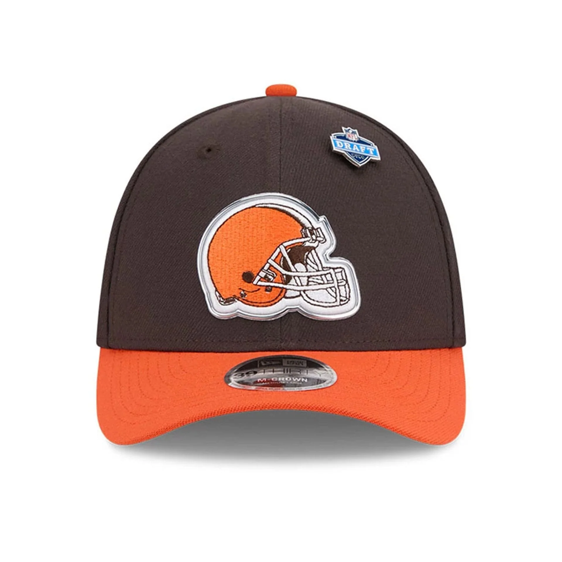 Cleveland Browns NFL Draft 2026 Dark Brown 39THIRTY M-Crown Stretch Fit Cap - Image 3