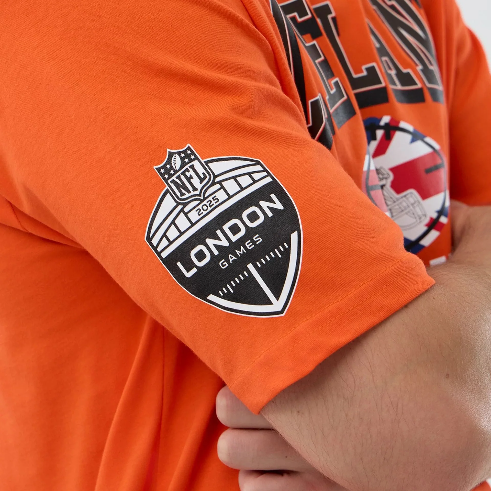 Cleveland Browns NFL International Series Games Orange Oversized T-Shirt - Image 5