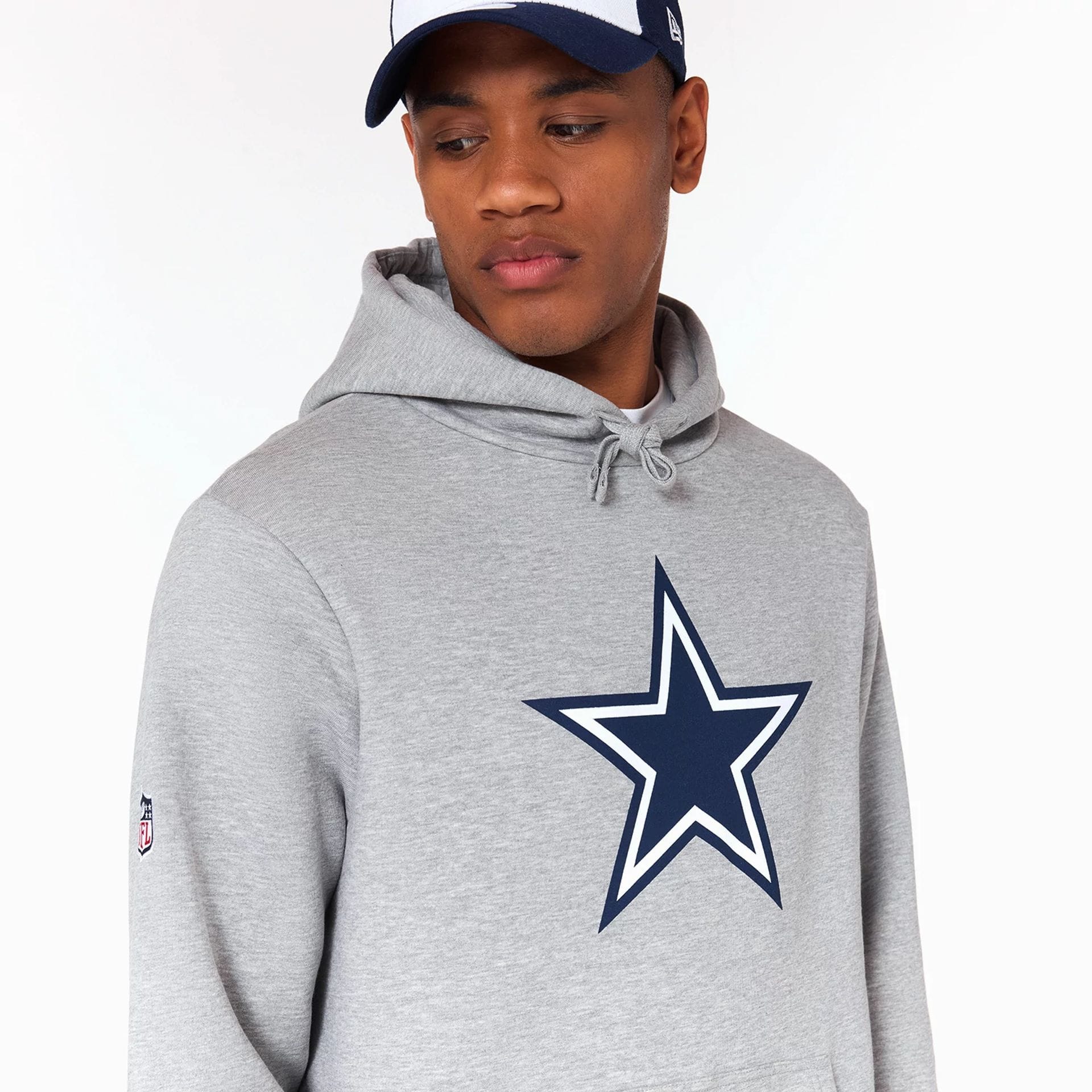 Dallas Cowboys NFL Grey Pullover Hoodie - Image 3