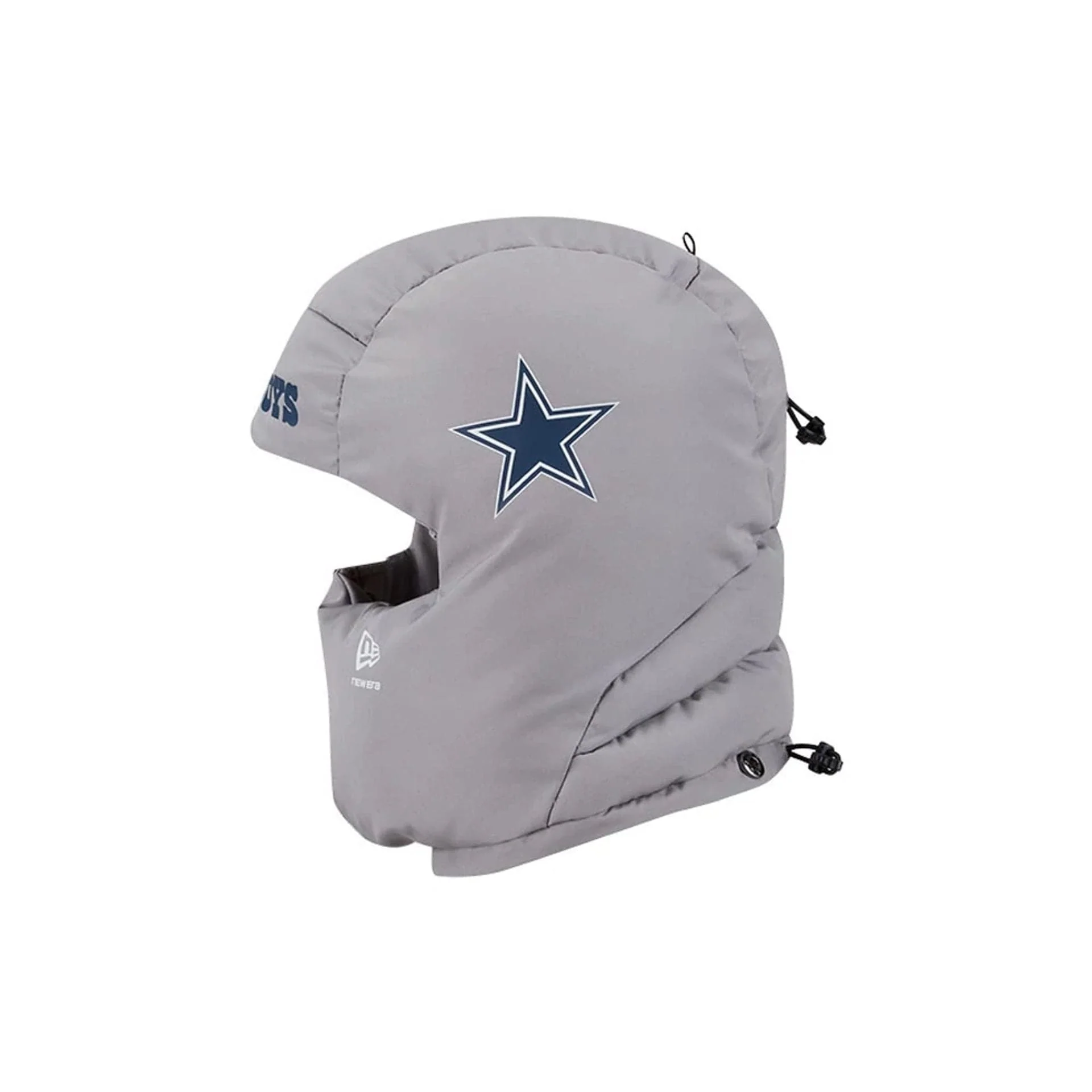 Dallas Cowboys NFL Puffer Helmet Grey Trapper Hat - Image 4