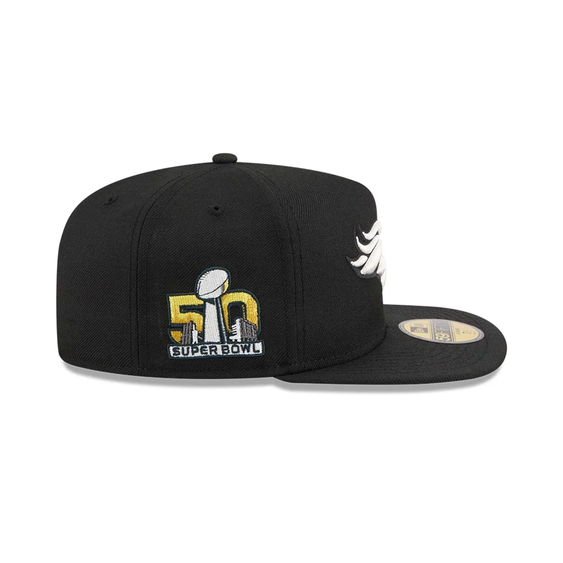 Denver Broncos NFL Chiseled Embroidery Black 59FIFTY A-Frame Fitted Cap - Image 6