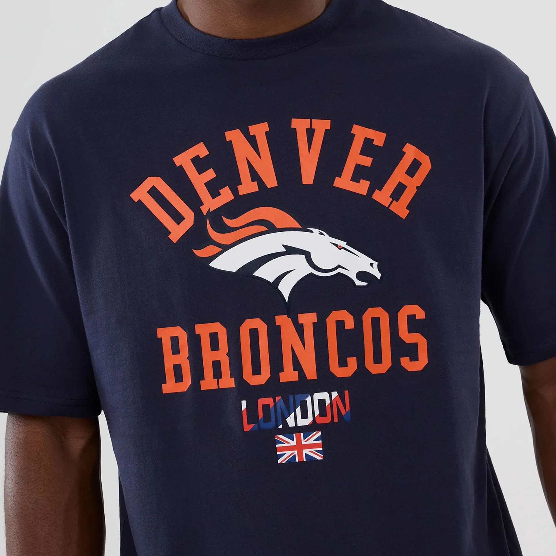 Denver Broncos NFL International Series Games 2025 Navy Oversized T-Shirt - Image 3