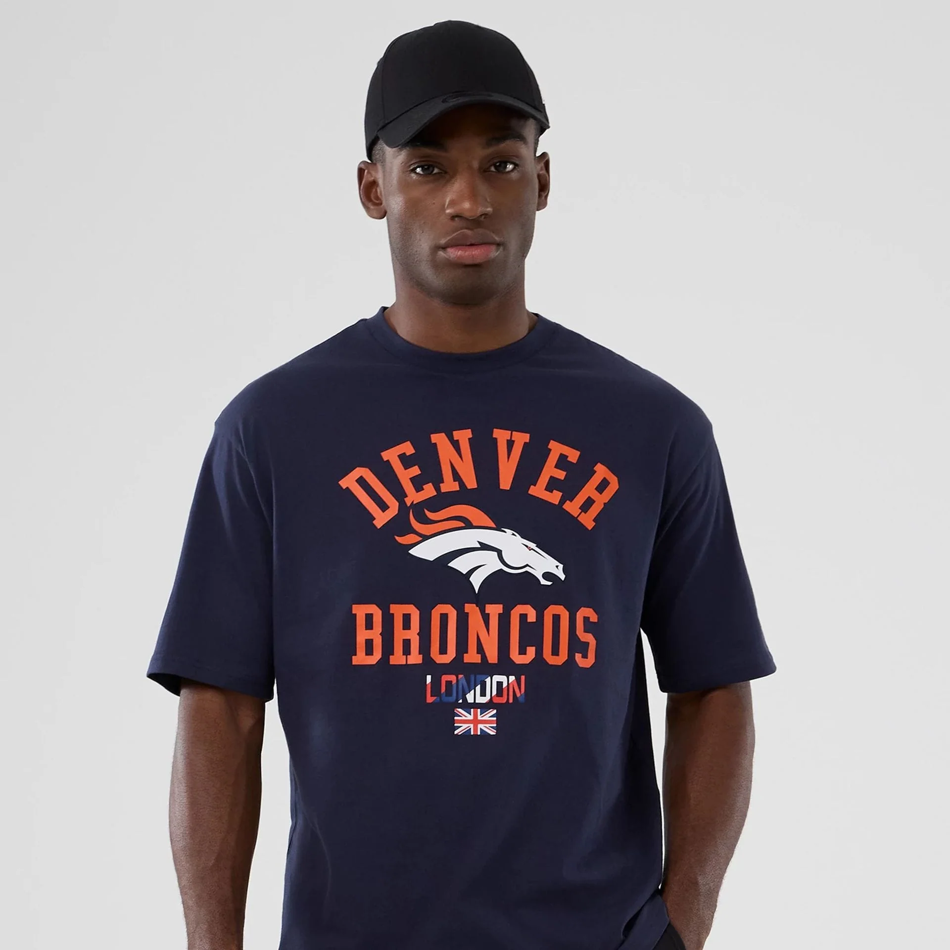 Denver Broncos NFL International Series Games 2025 Navy Oversized T-Shirt - Image 7