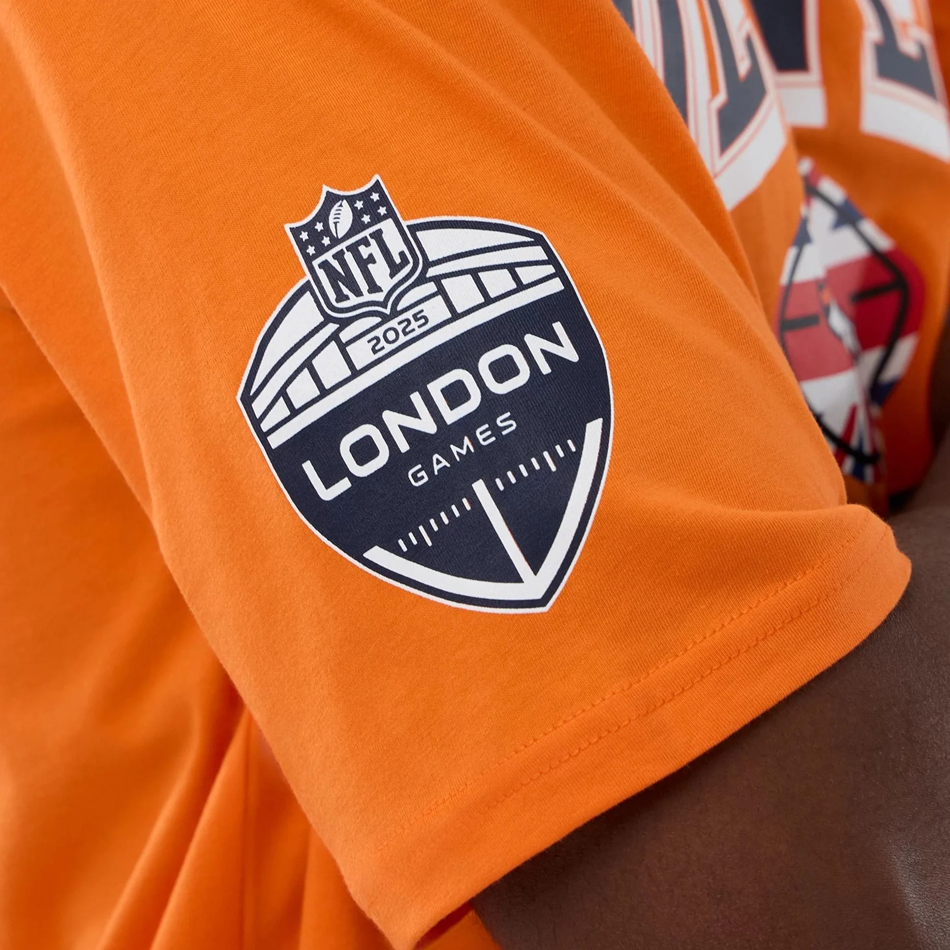 Denver Broncos NFL International Series Games 2025 Orange Oversized T-Shirt - Image 4