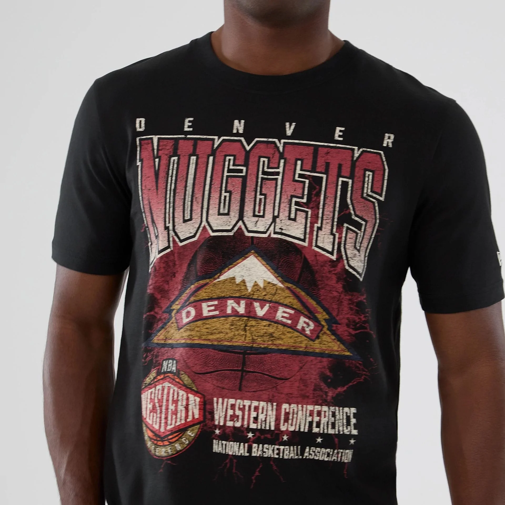 Denver Nuggets NBA Hardwood Classic Black T-Shirt - Image 3