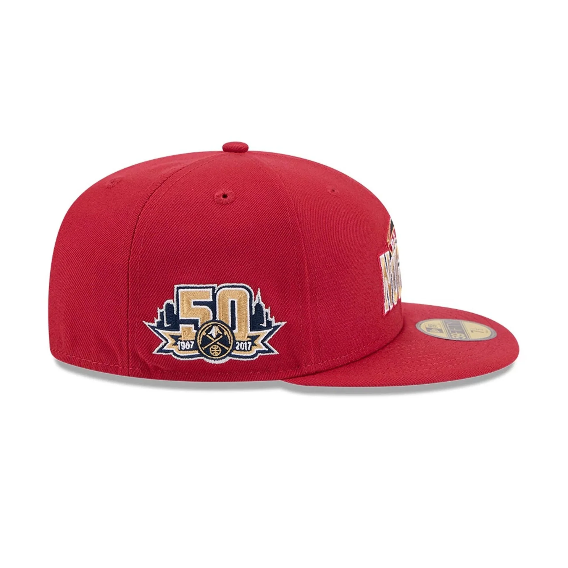 Denver Nuggets NBA Hardwood Classic Dark Red 59FIFTY Fitted Cap - Image 5