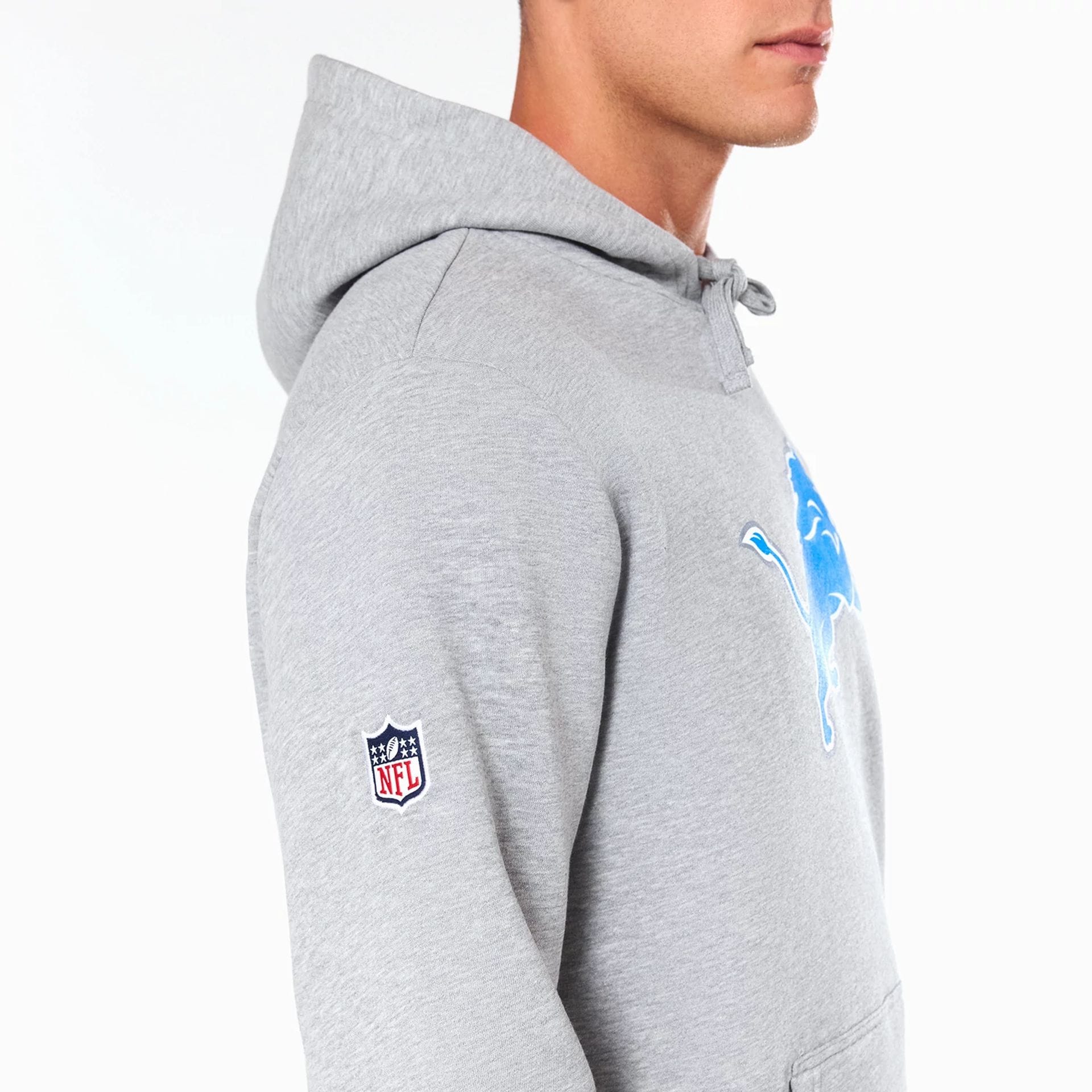 Detroit Lions NFL Grey Pullover Hoodie - Image 2