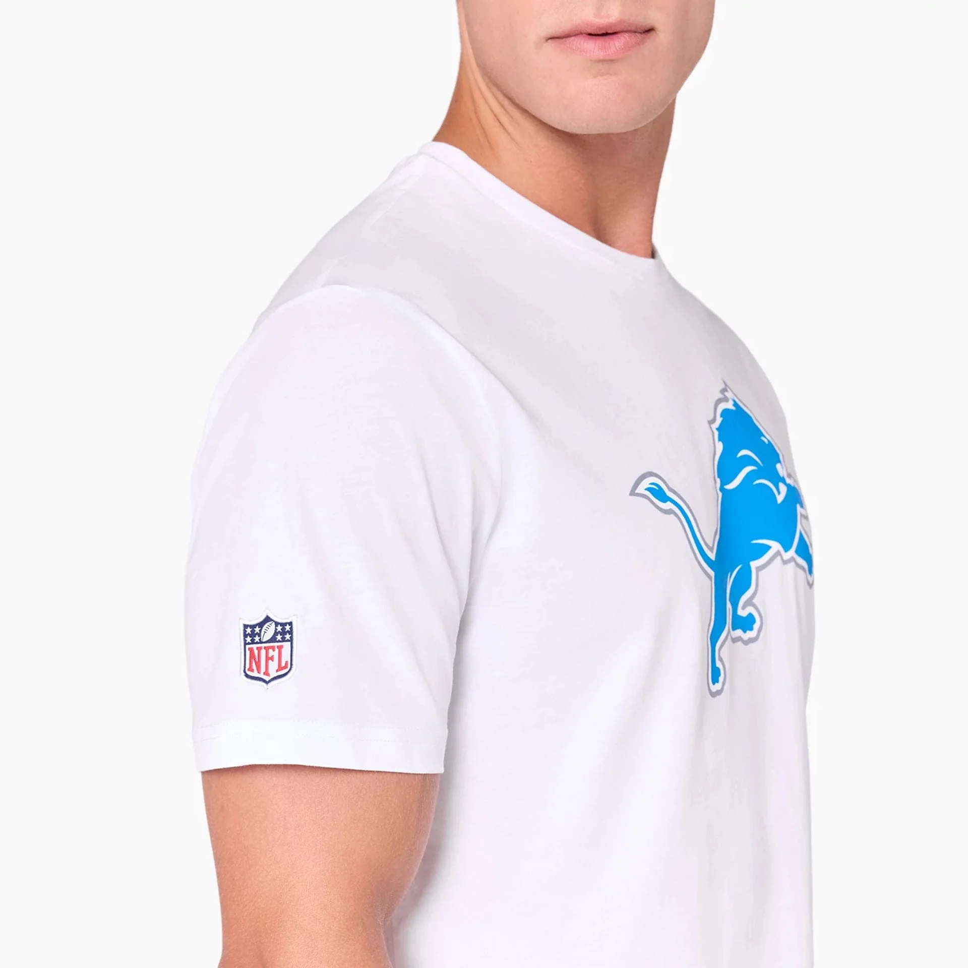 Detroit Lions NFL White T-Shirt - Image 3