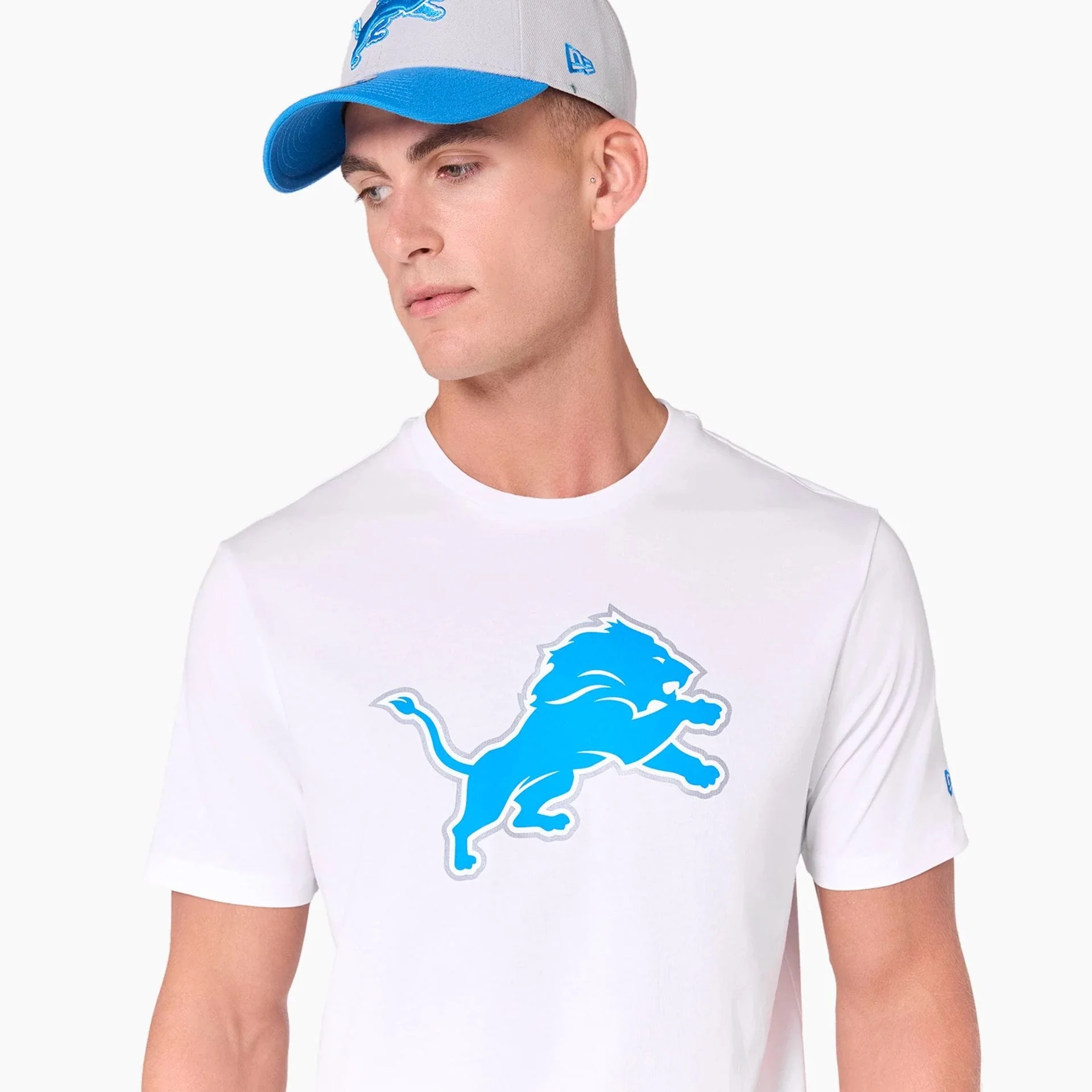Detroit Lions NFL White T-Shirt - Image 5