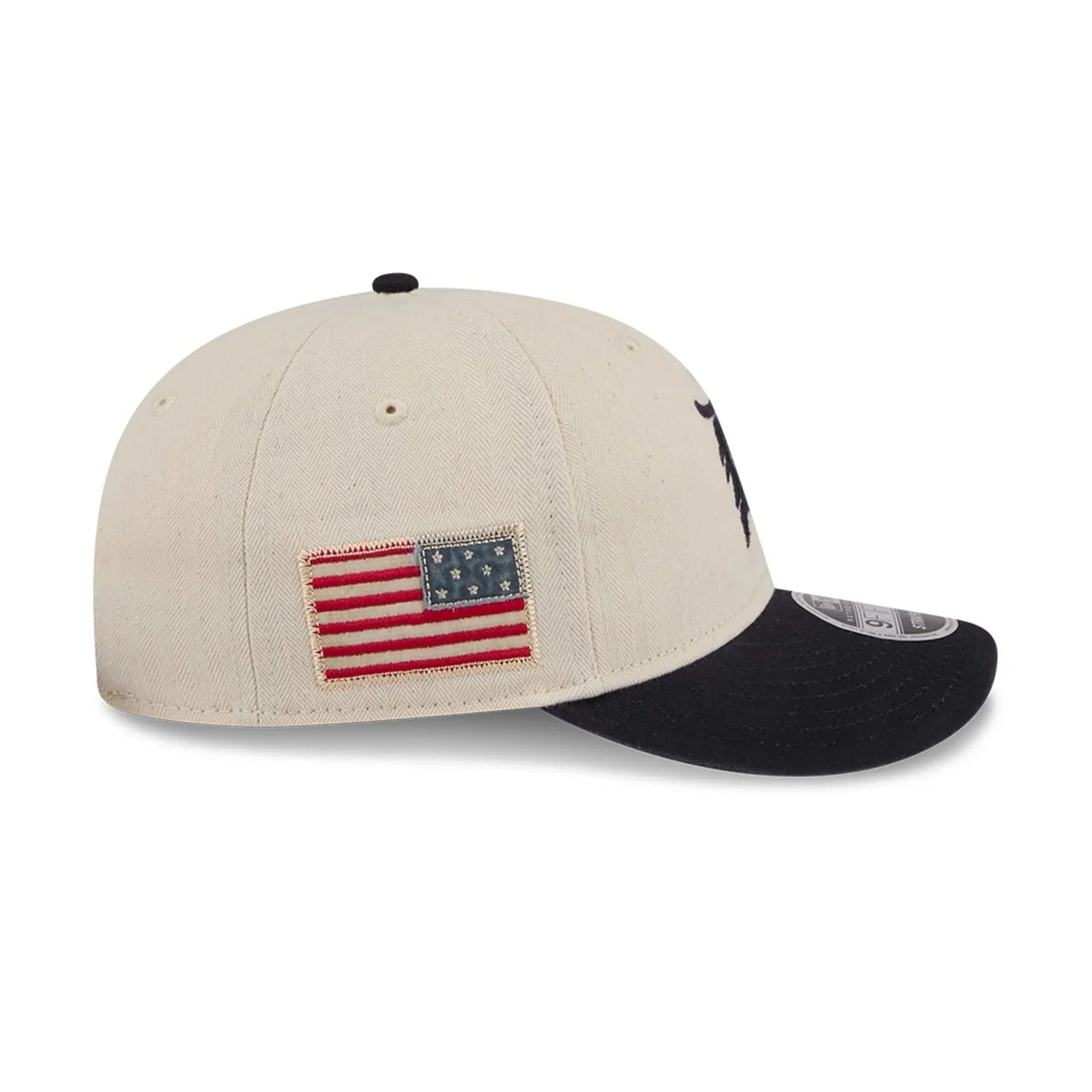Detroit Tigers MLB Americana Herringbone White Retro Crown 9FIFTY Adjustable Cap - Image 6