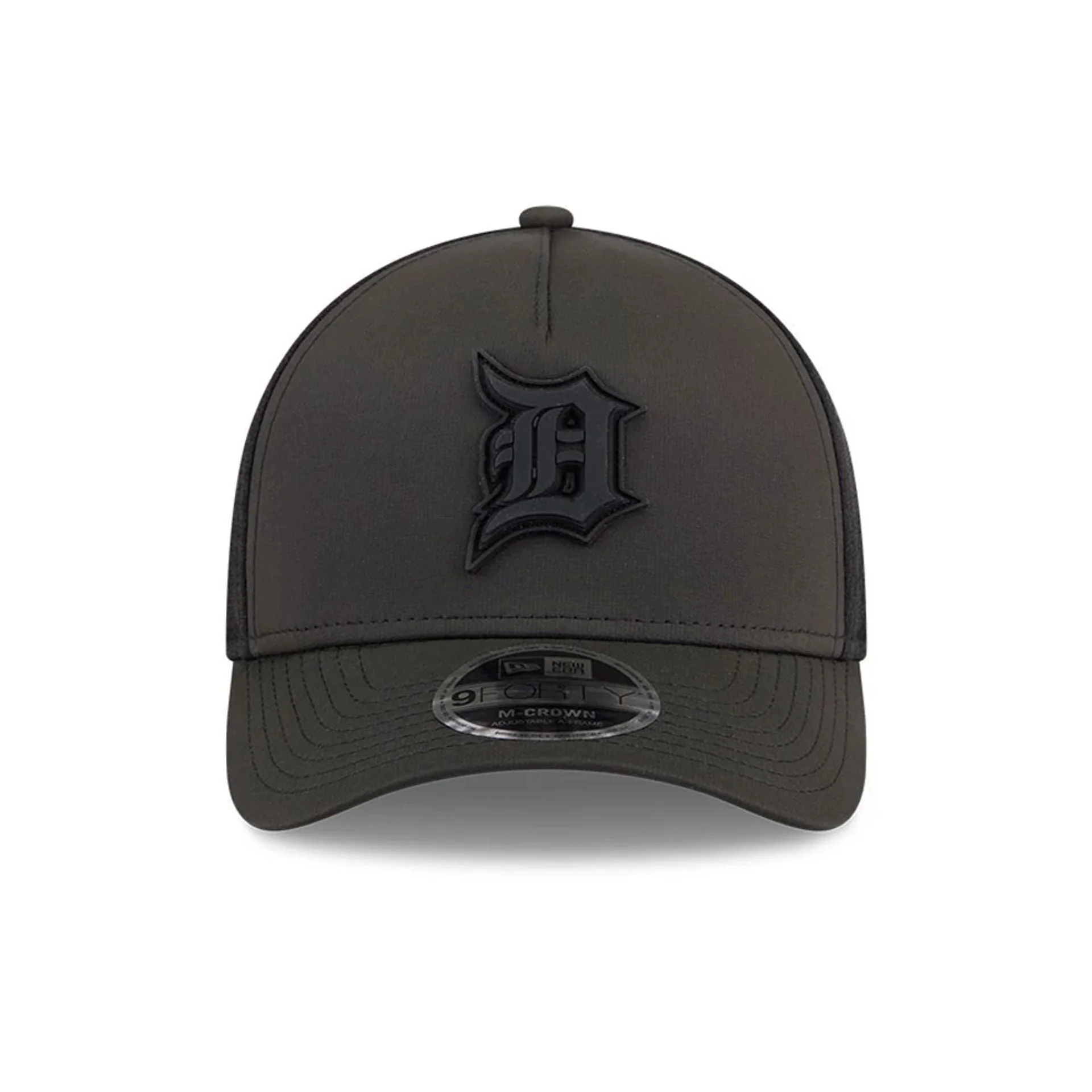 Detroit Tigers MLB Badged Black 9FORTY M-Crown A-Frame Trucker Cap - Image 3