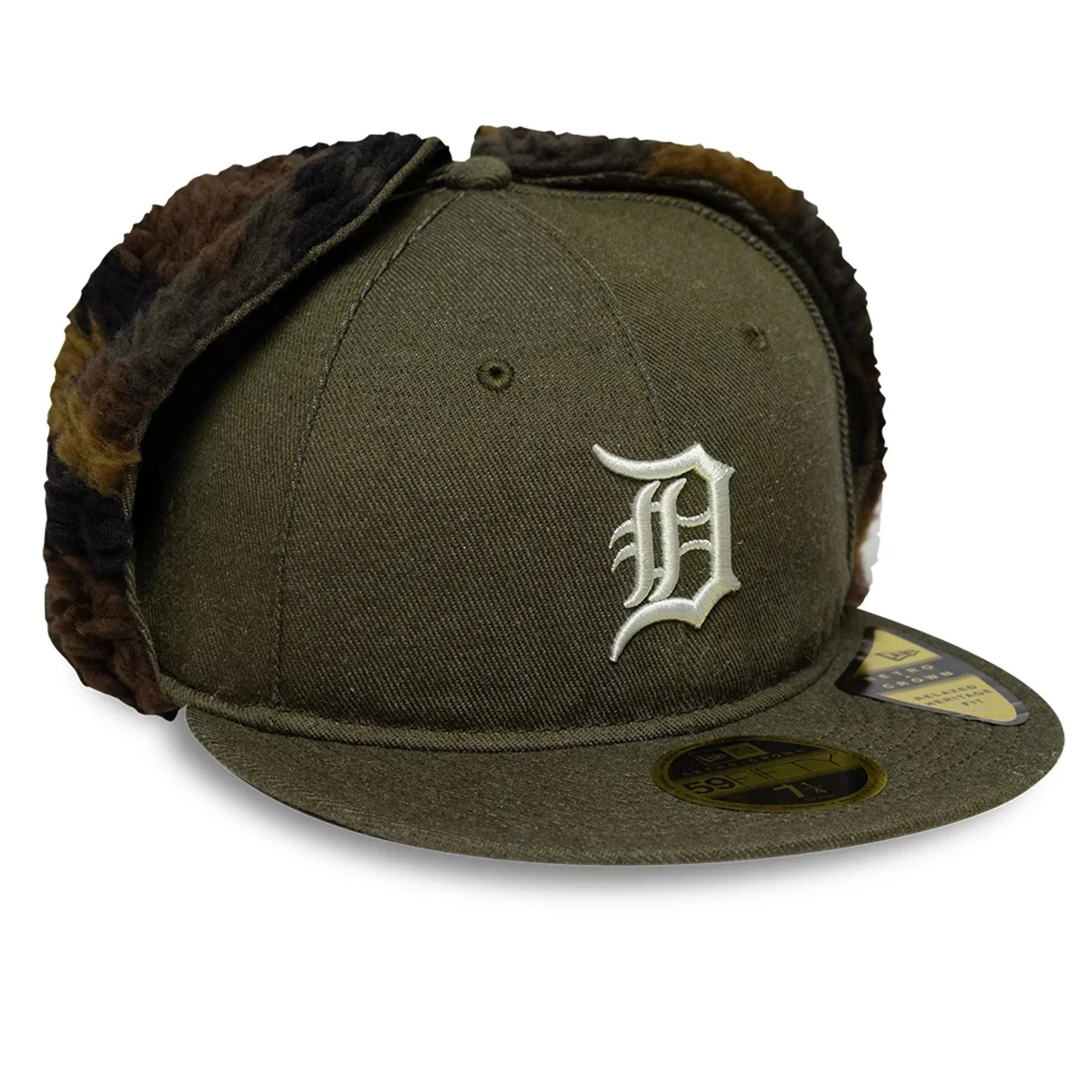 Detroit Tigers MLB Camo Open Green Retro Crown 59FIFTY Fitted Cap - Image 4