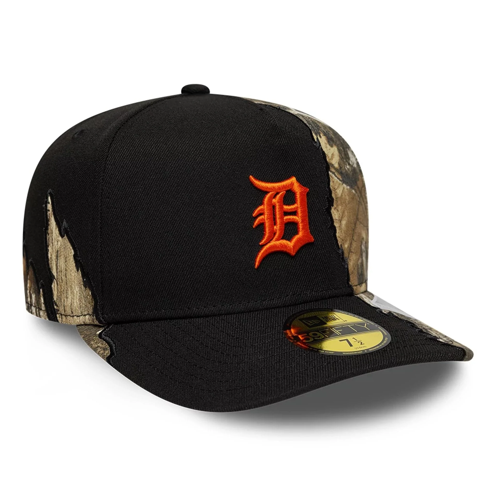 Detroit Tigers MLB Split Realtree Black 59FIFTY A-Frame Fitted Cap - Image 3