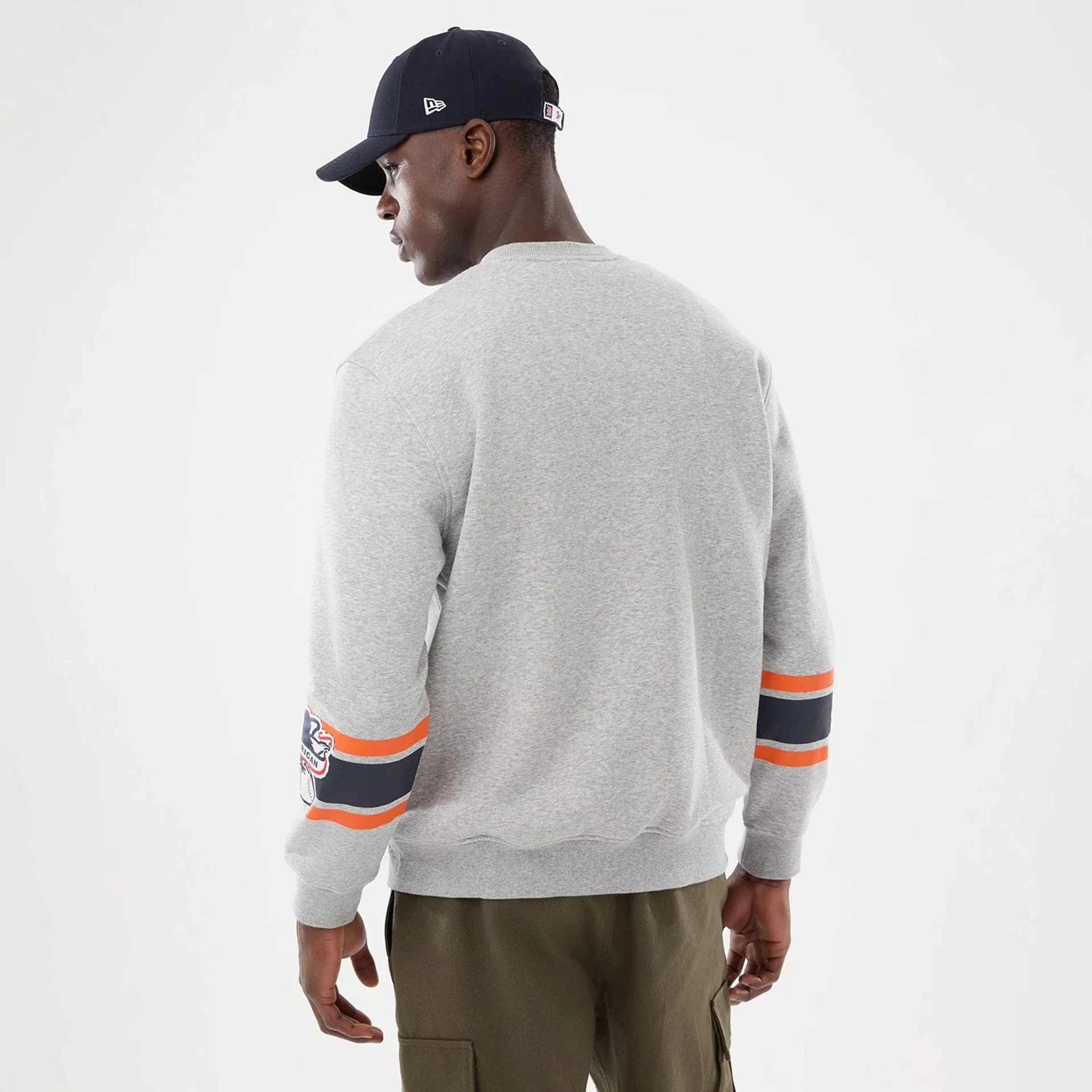 Detroit Tigers MLB Sport Classic Grey Crew Neck Sweater - Image 2