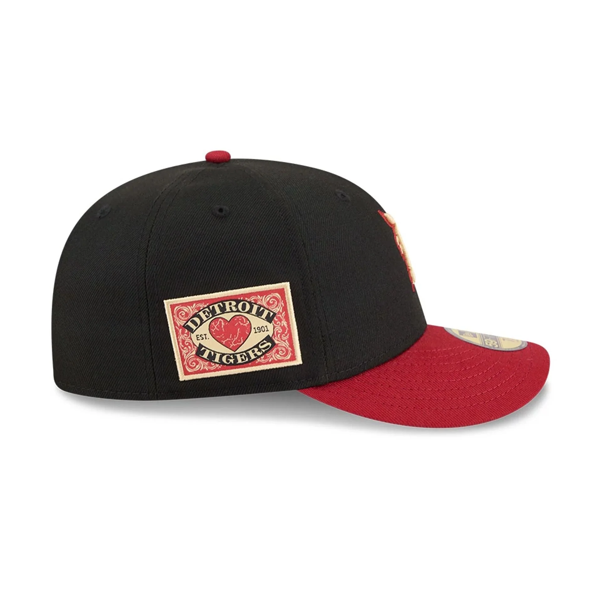 Detroit Tigers MLB Team Cards Black 59FIFTY Fitted Cap - Image 5