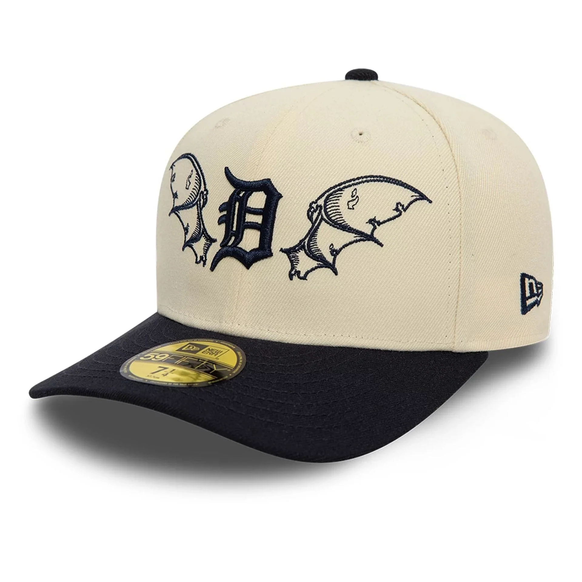 Detroit Tigers MLB Team Wings Light Beige 59FIFTY Fitted Cap - Image 5