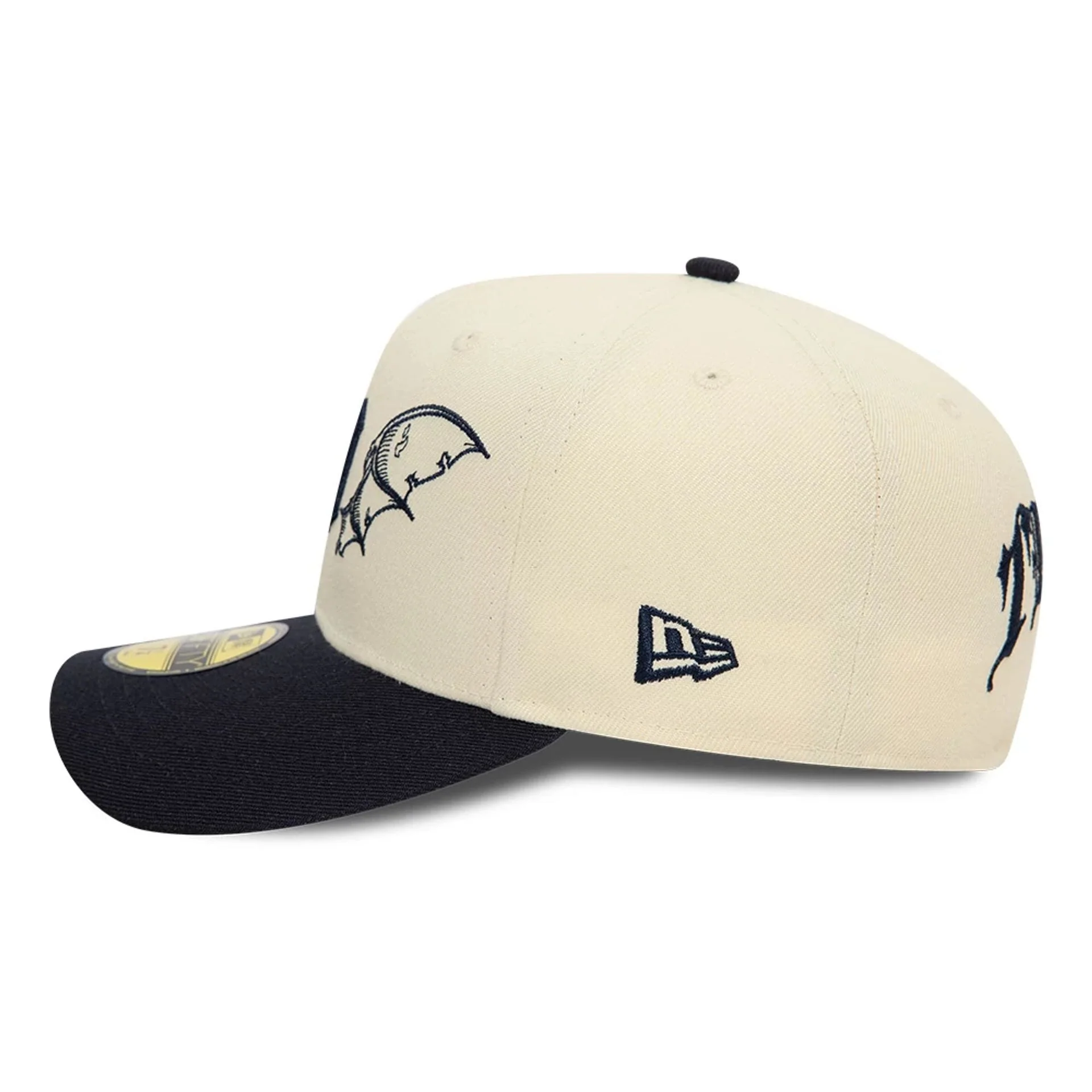Detroit Tigers MLB Team Wings Light Beige 59FIFTY Fitted Cap - Image 7