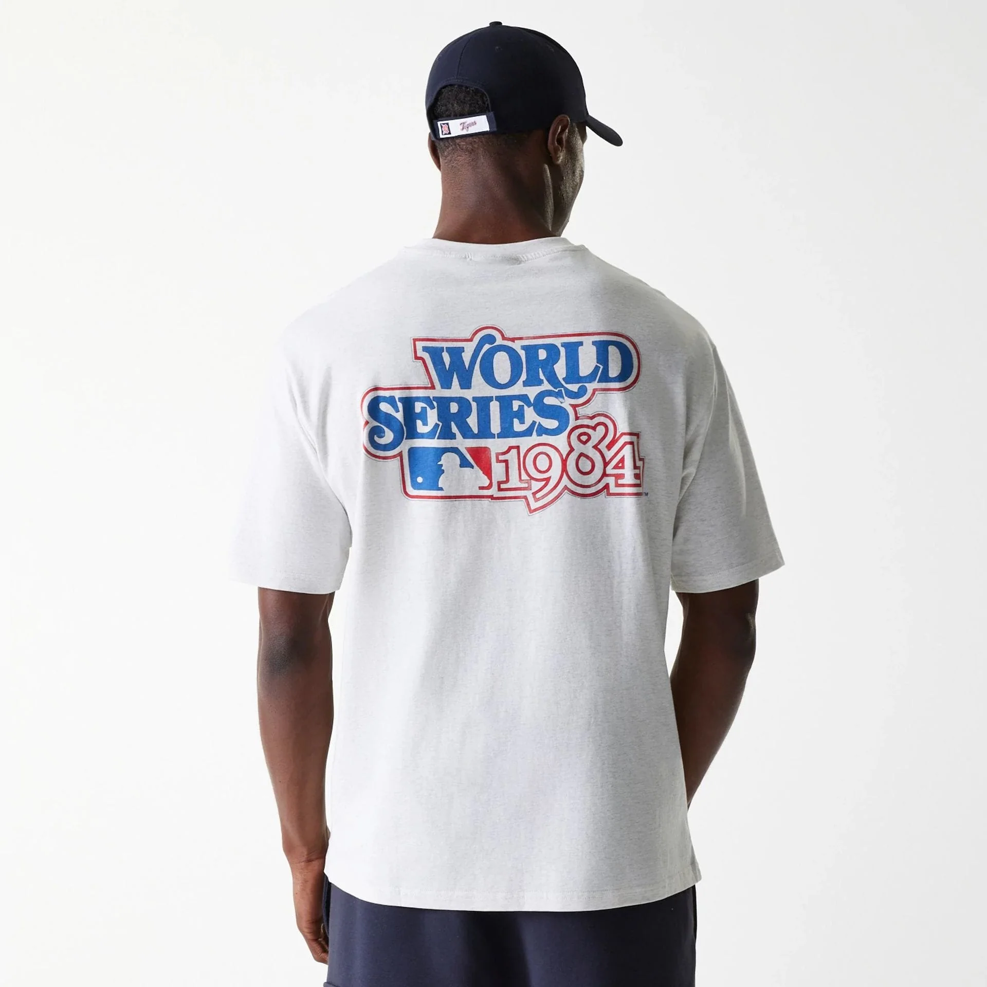 Detroit Tigers MLB World Series Pastel Grey Oversized T-Shirt - Image 2