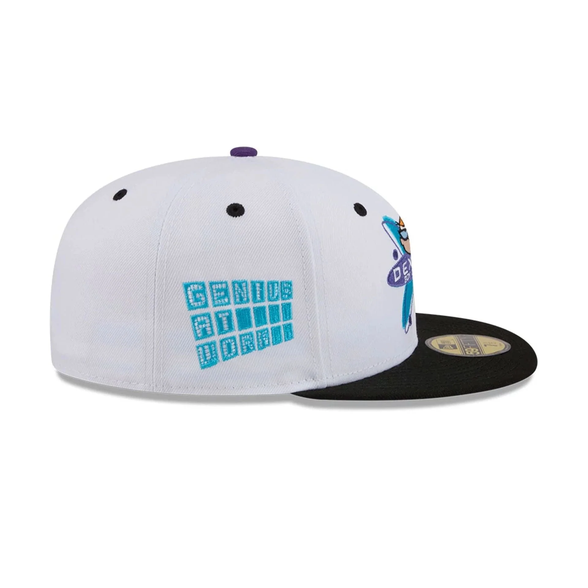 Dexter's Laboratory Genius At Work White 59FIFTY Fitted Cap - Image 5