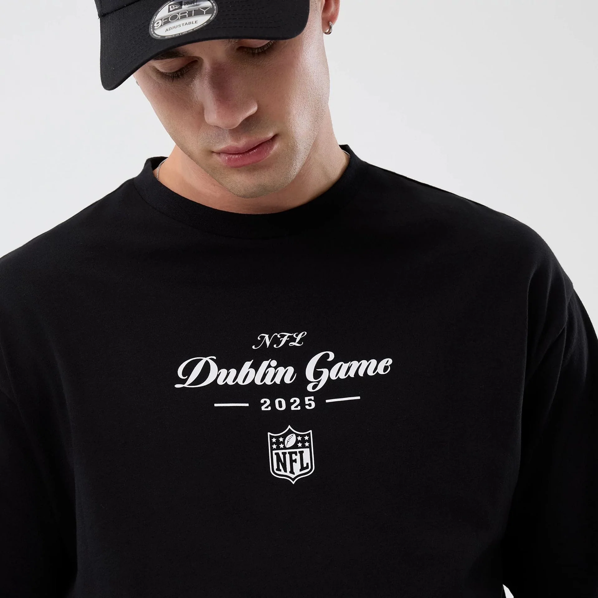 Dublin Game NFL International Series Games Black Oversized T-Shirt - Image 3