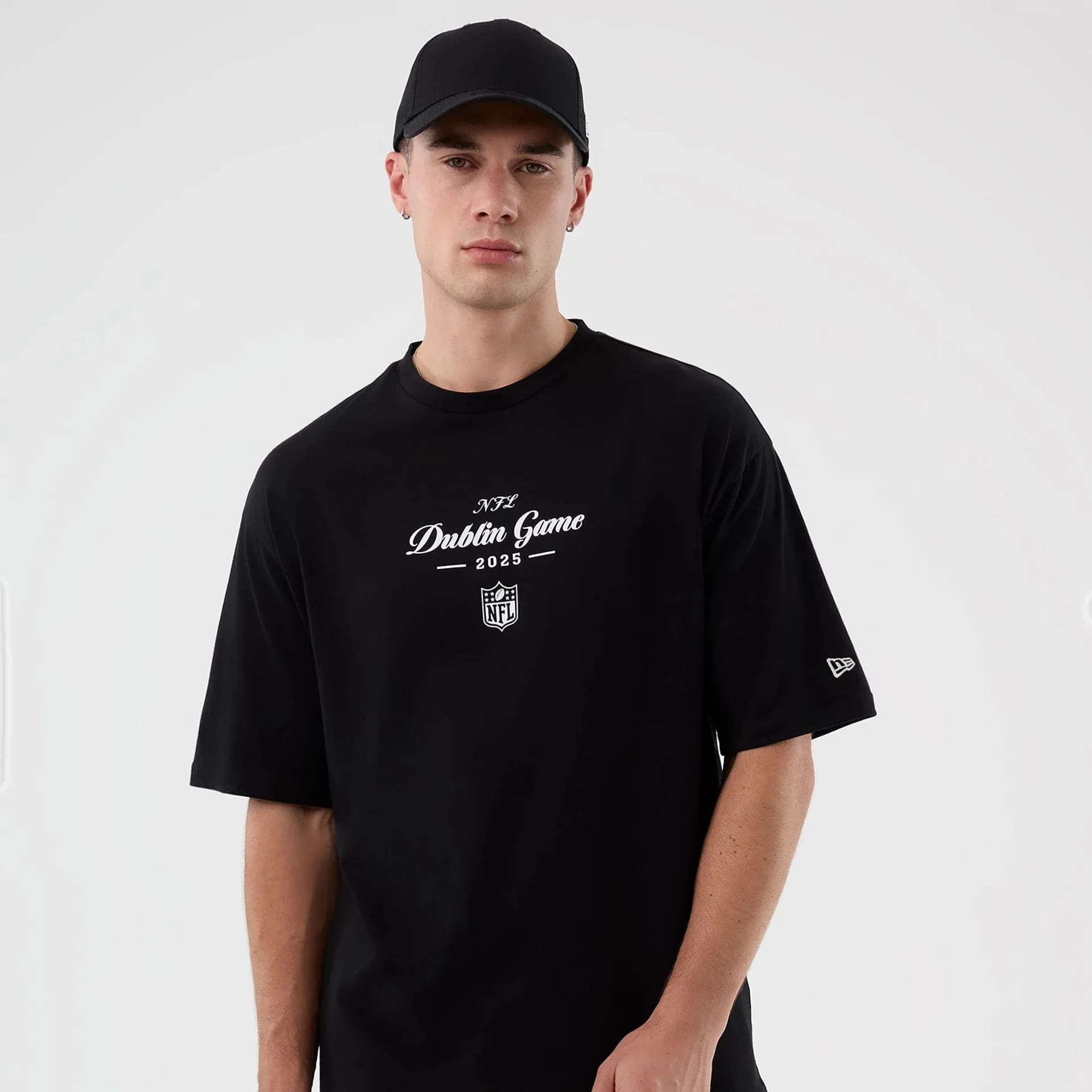 Dublin Game NFL International Series Games Black Oversized T-Shirt - Image 5