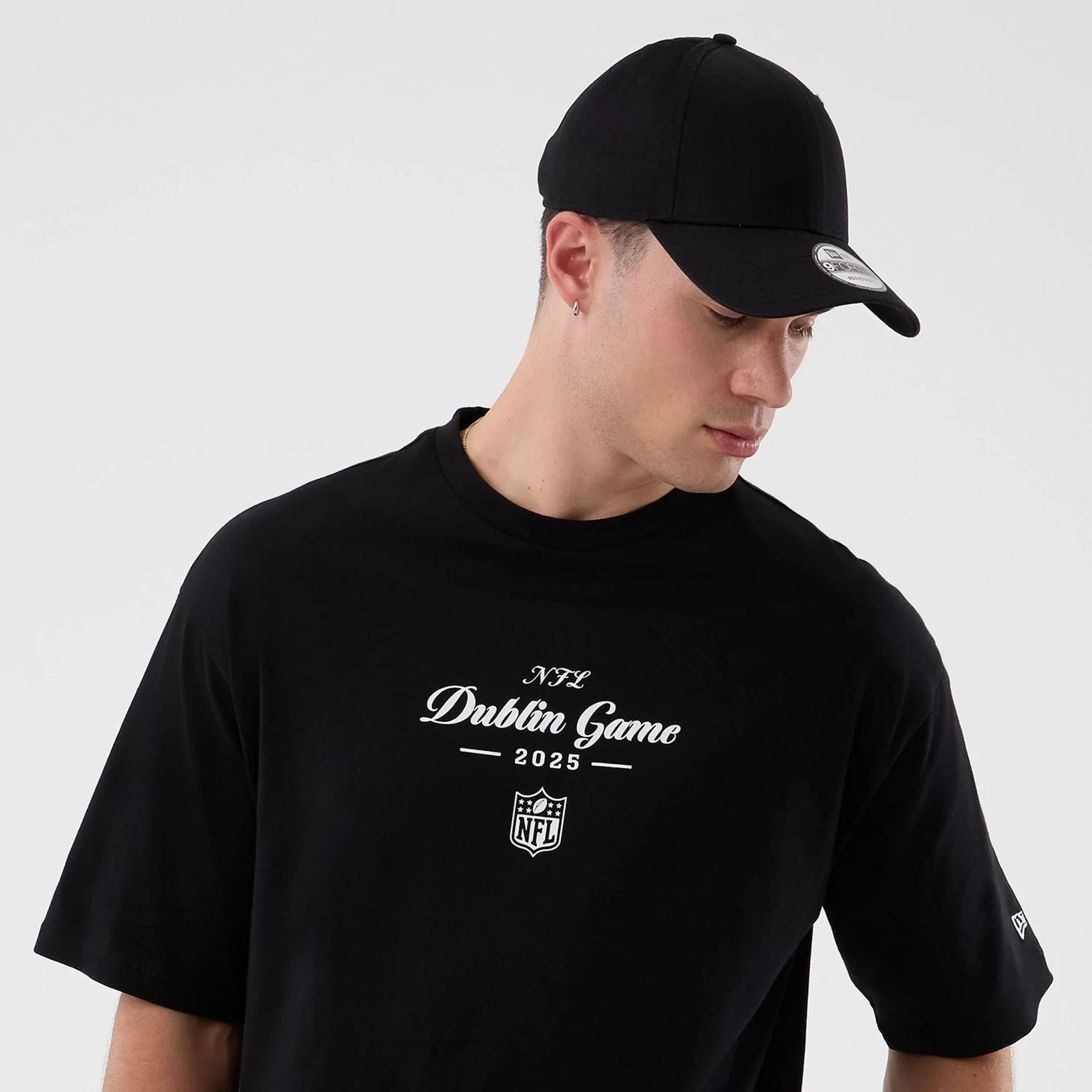Dublin Game NFL International Series Games Black Oversized T-Shirt - Image 6