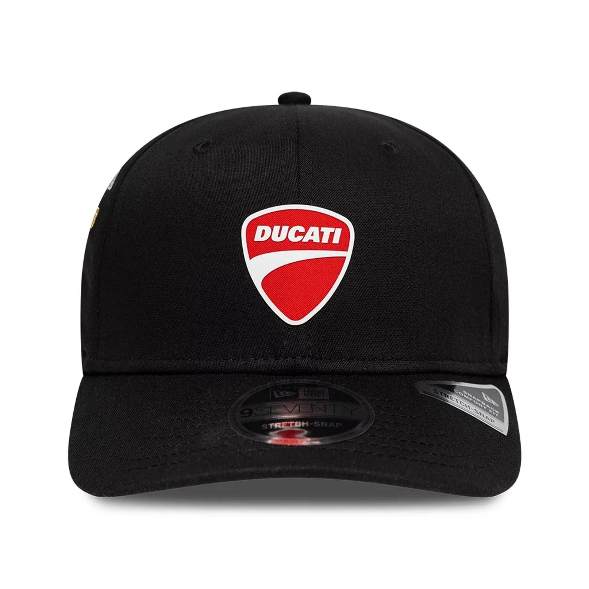 Ducati Motor Logo Patch Black 9SEVENTY Stretch Snap Adjustable Cap - Image 2