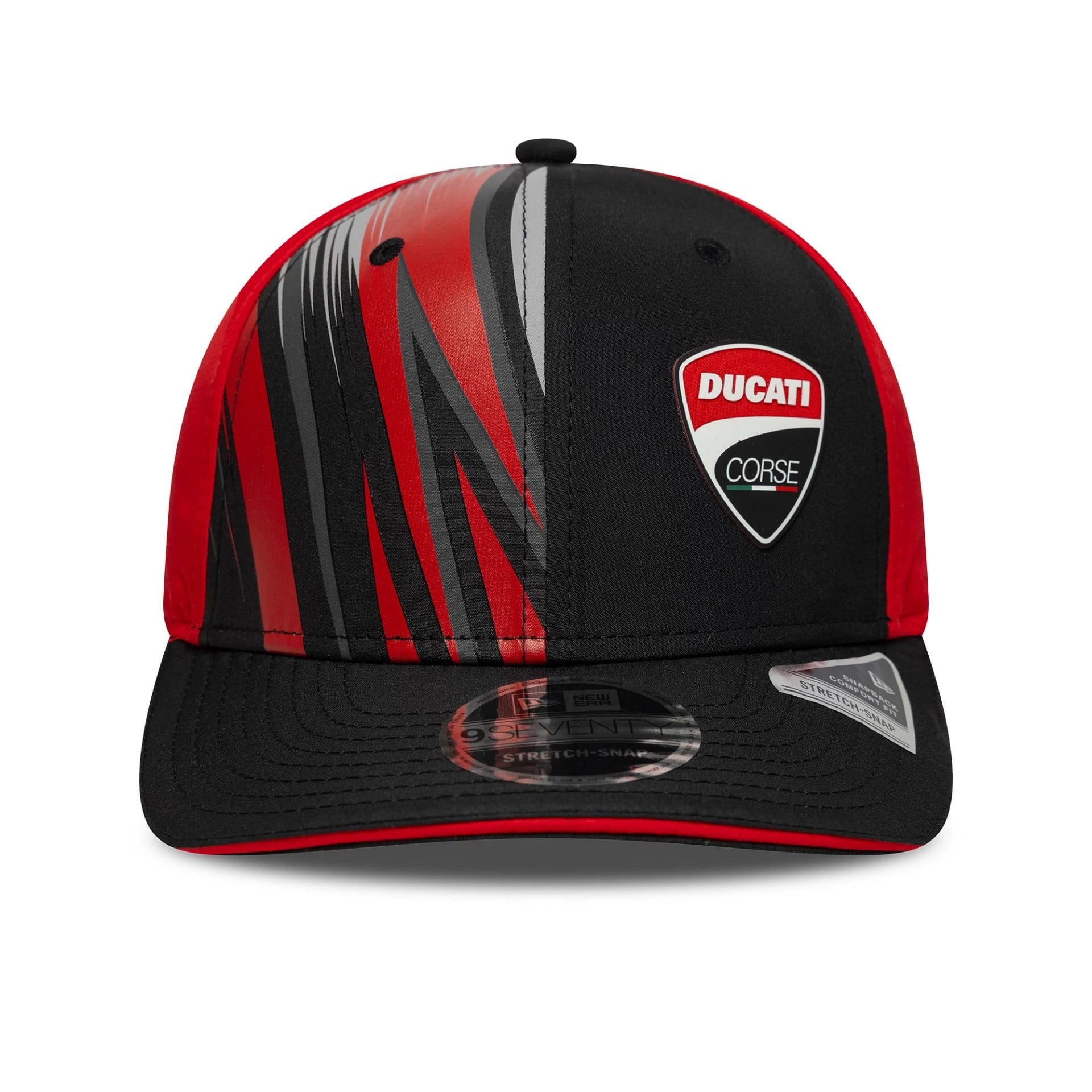Ducati Motor Logo Print Black 9SEVENTY Stretch Snap Cap - Image 2