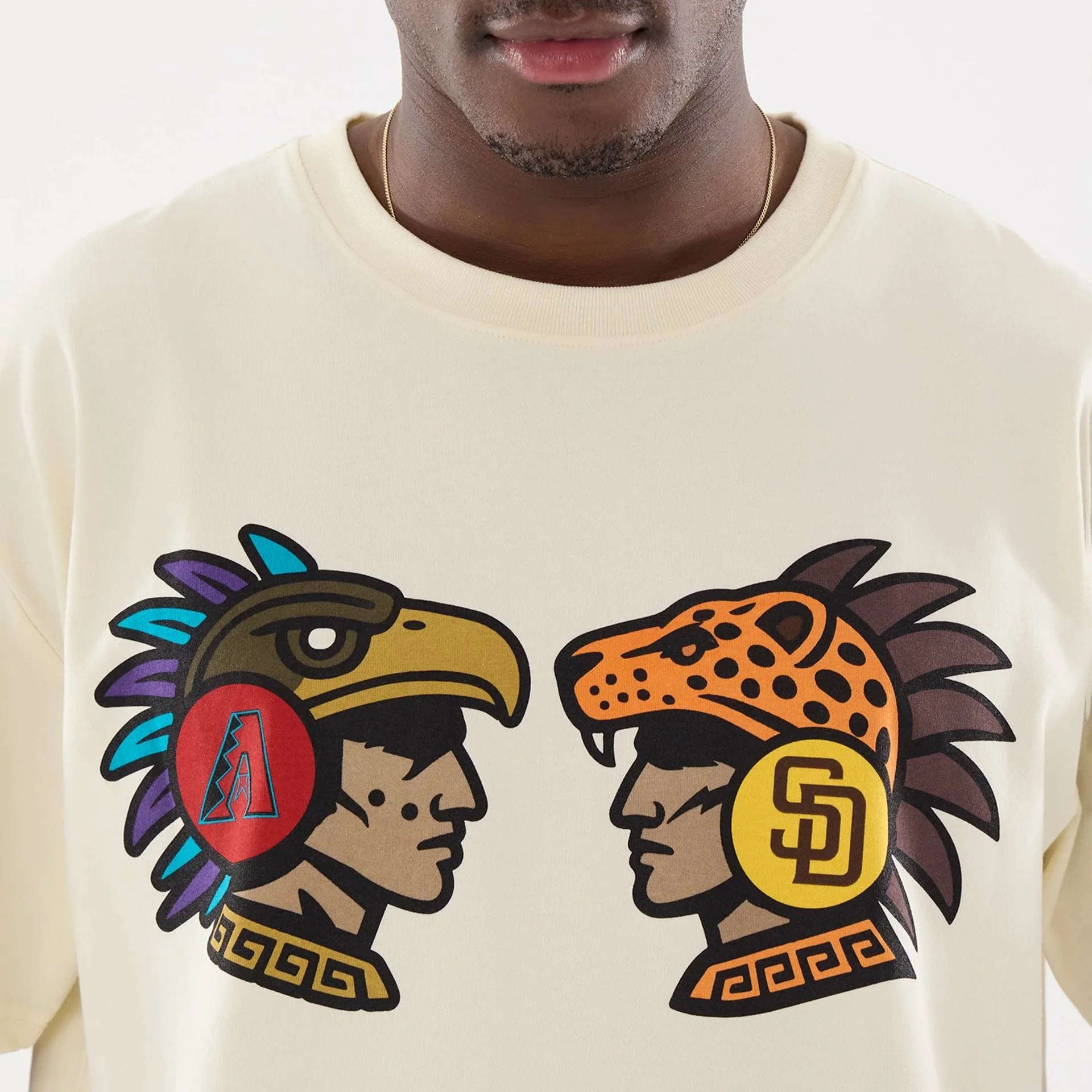 Dueling Logo MLB Mexico City Series 2026 Cream T-Shirt - Image 4