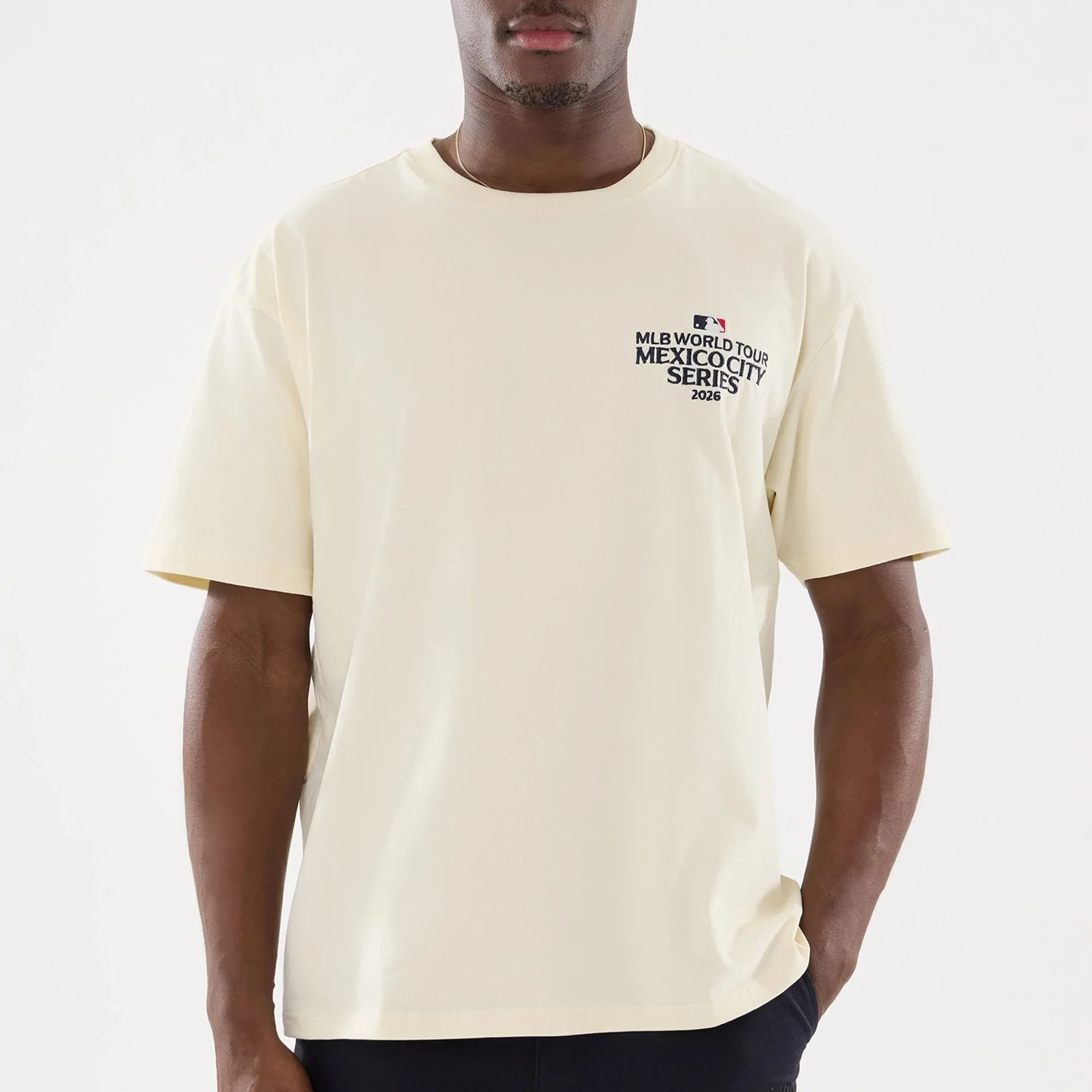 Dueling Logo MLB Mexico City Series 2026 Cream T-Shirt - Image 5