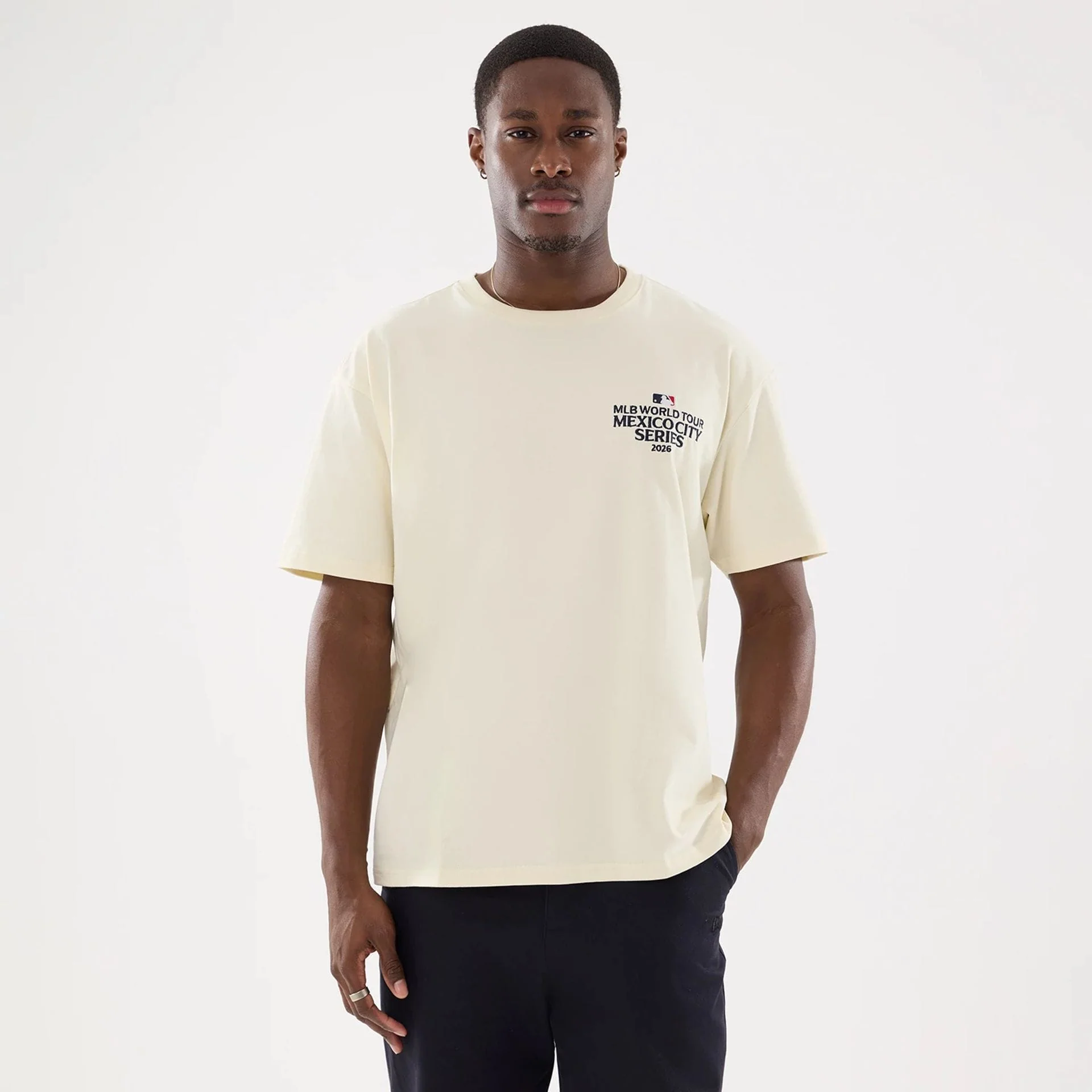 Dueling Logo MLB Mexico City Series 2026 Cream T-Shirt - Image 7