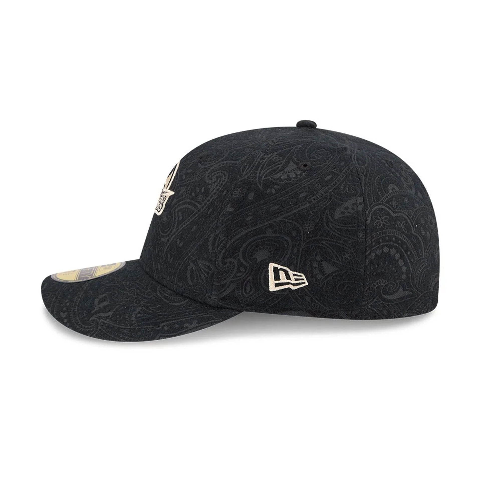 Golden State Warriors NBA Brushed Cotton Black 59FIFTY Fitted Cap - Image 5