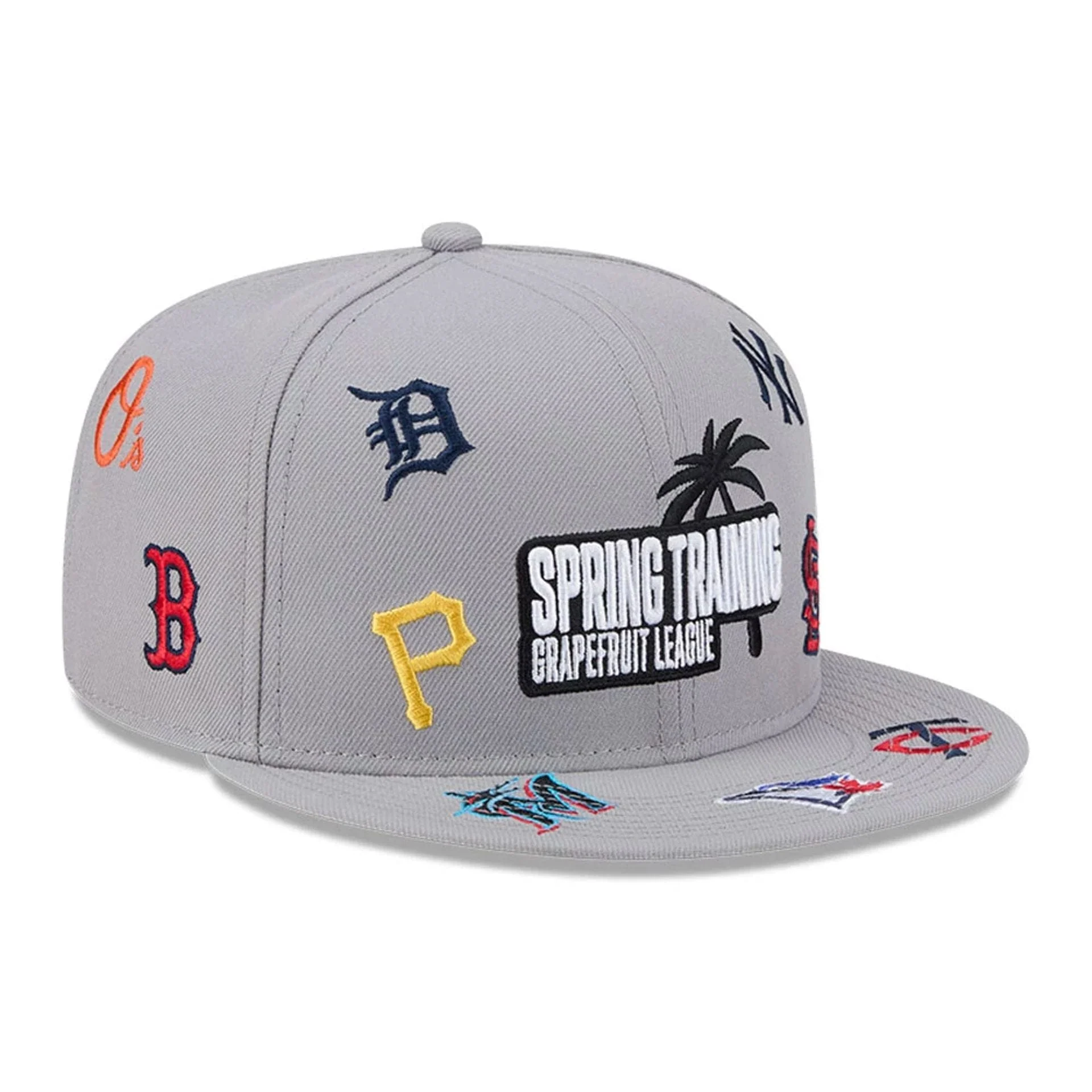 Grapefruit League Logo MLB Scattered Grey 9FIFTY Snapback Adjustable Cap - Image 3