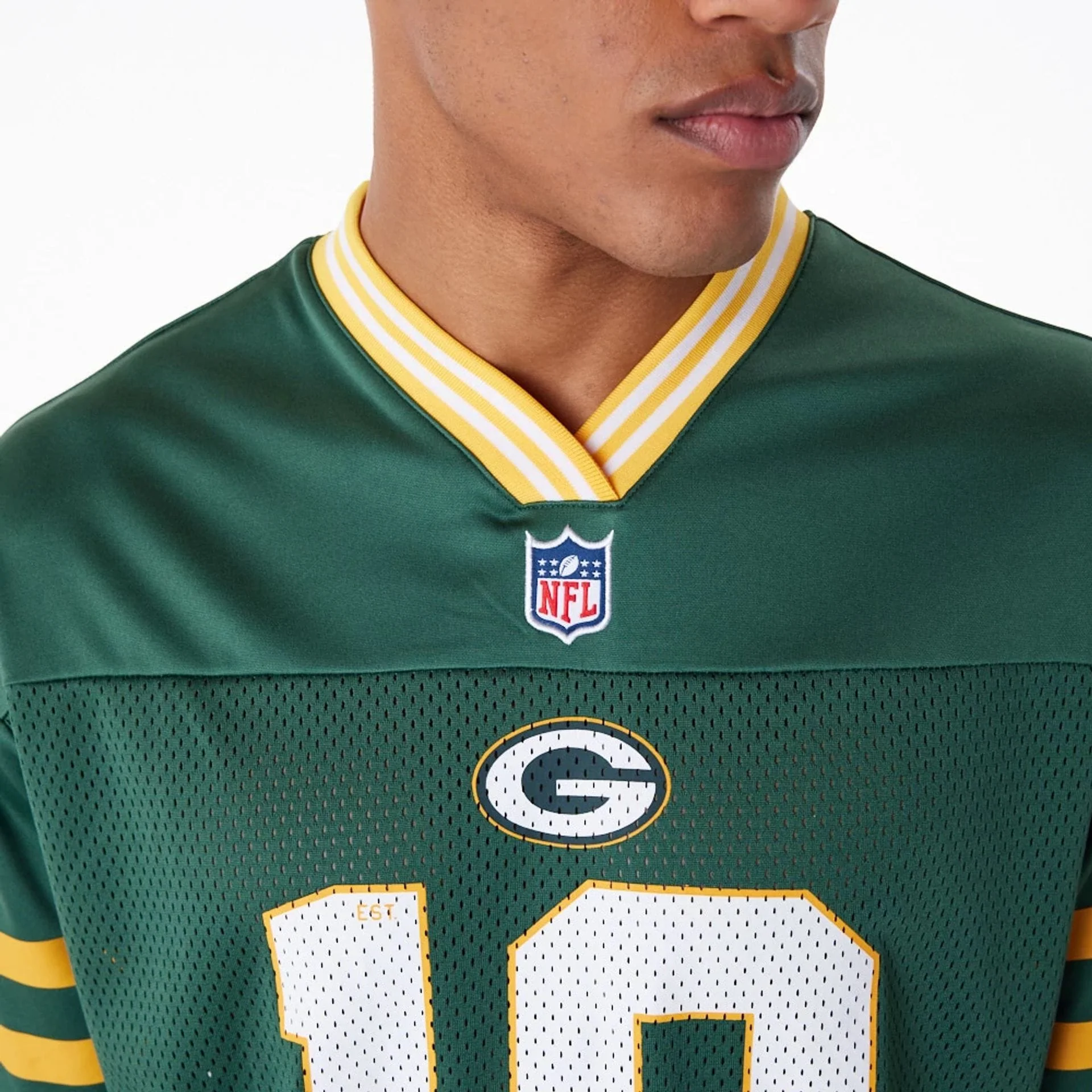 Green Bay Packers NFL Dark Green Mesh T-Shirt - Image 7