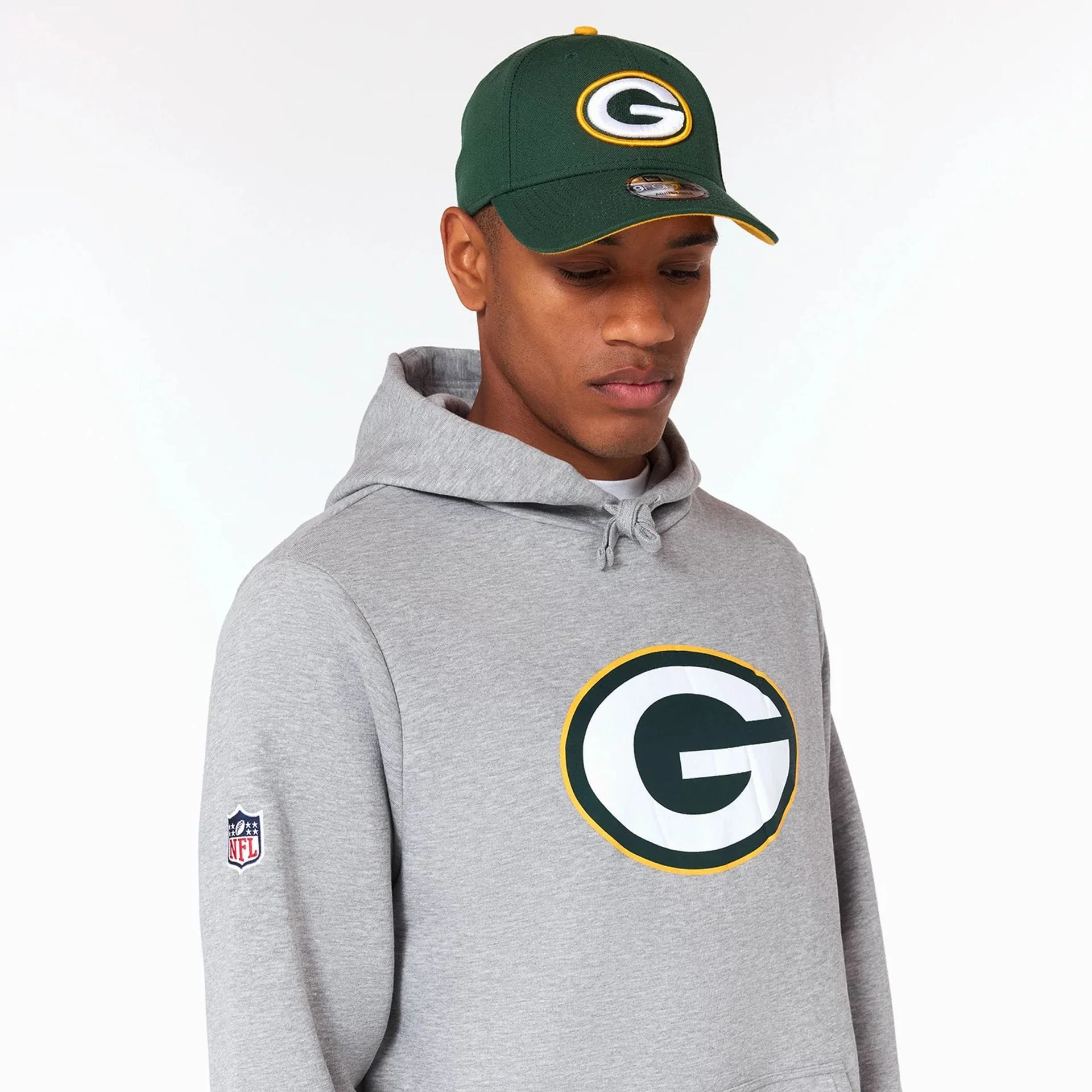 Green Bay Packers NFL Grey Pullover Hoodie - Image 3
