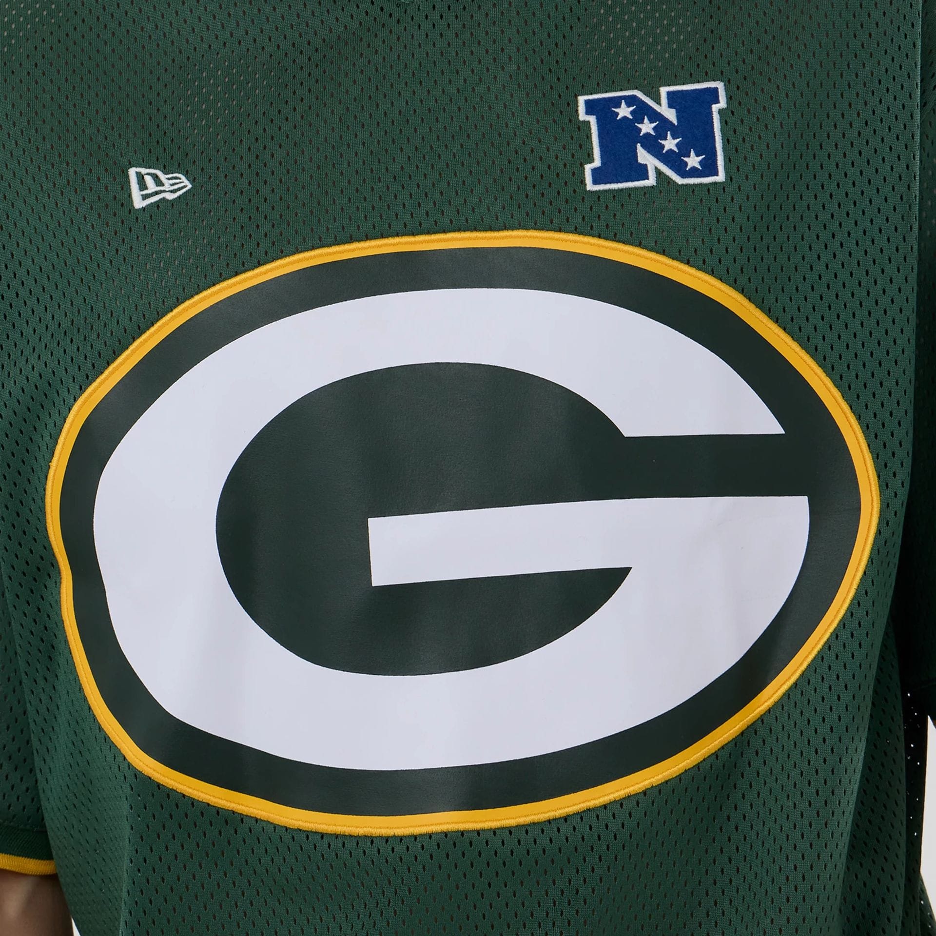 Green Bay Packers NFL Mesh Dark Green Oversized T-Shirt - Image 4