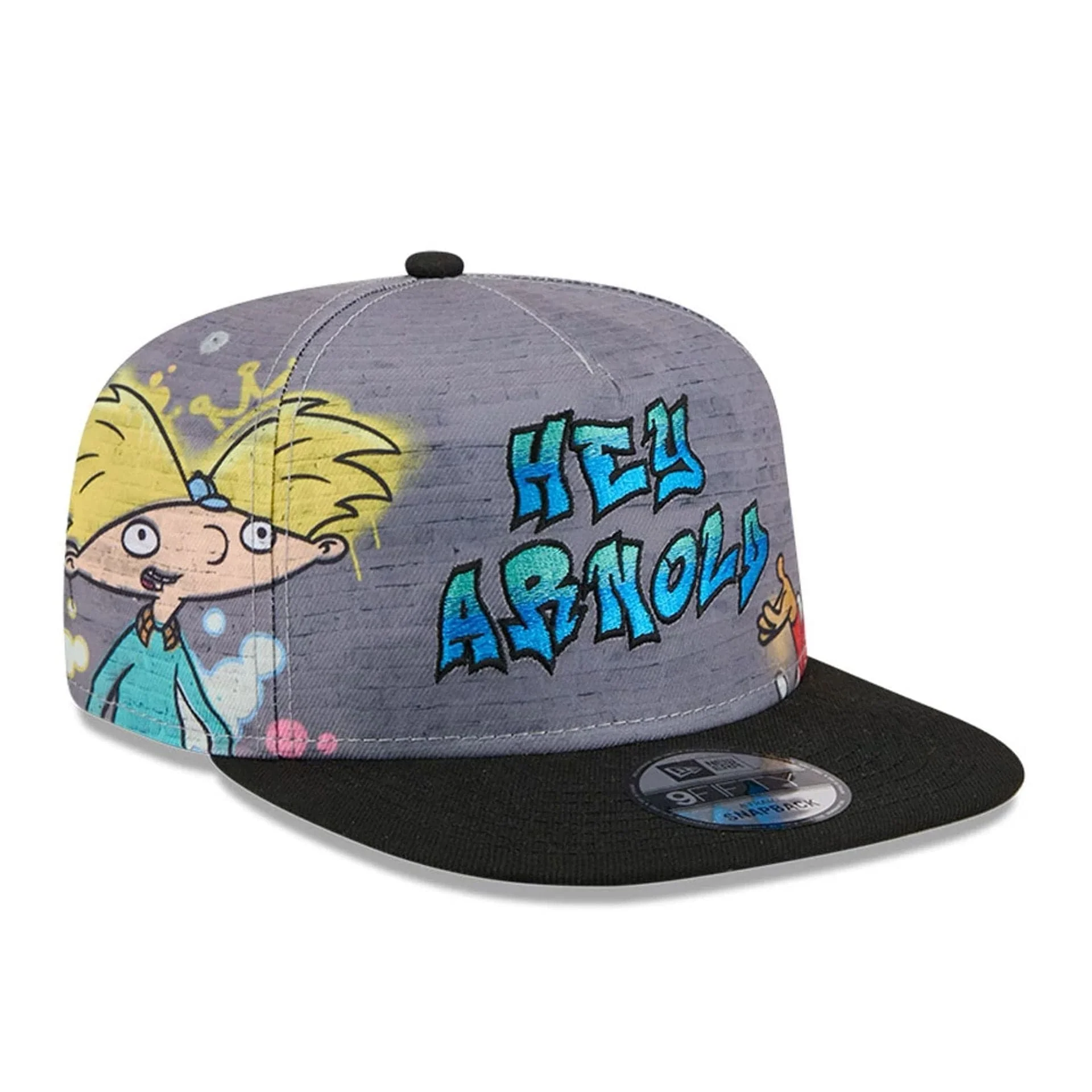 Hey Arnold Graffiti Grey 9FIFTY A-Frame Snapback Adjustable Cap - Image 3