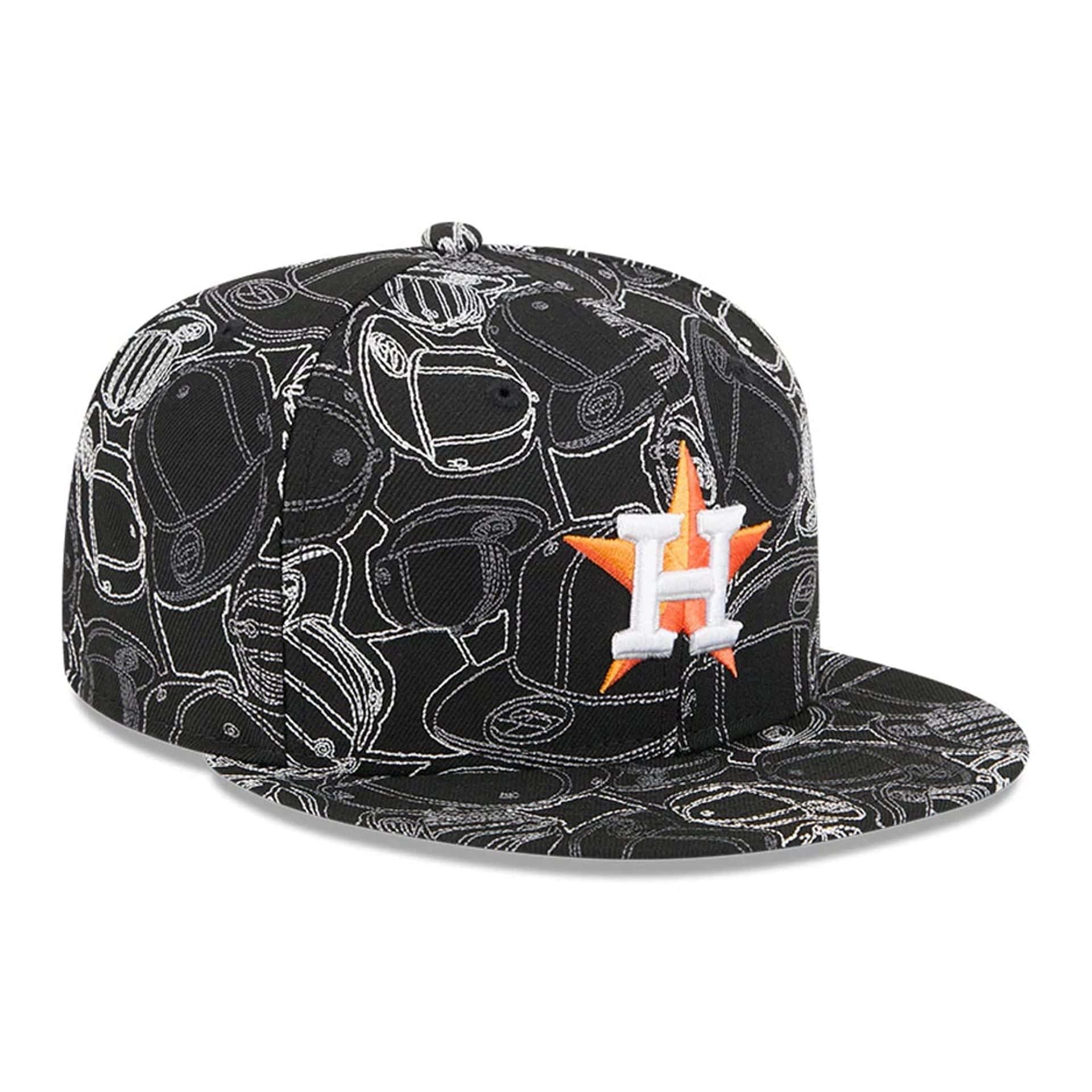 Houston Astros MLB Cap Scramble Black 59FIFTY Fitted Cap - Image 4
