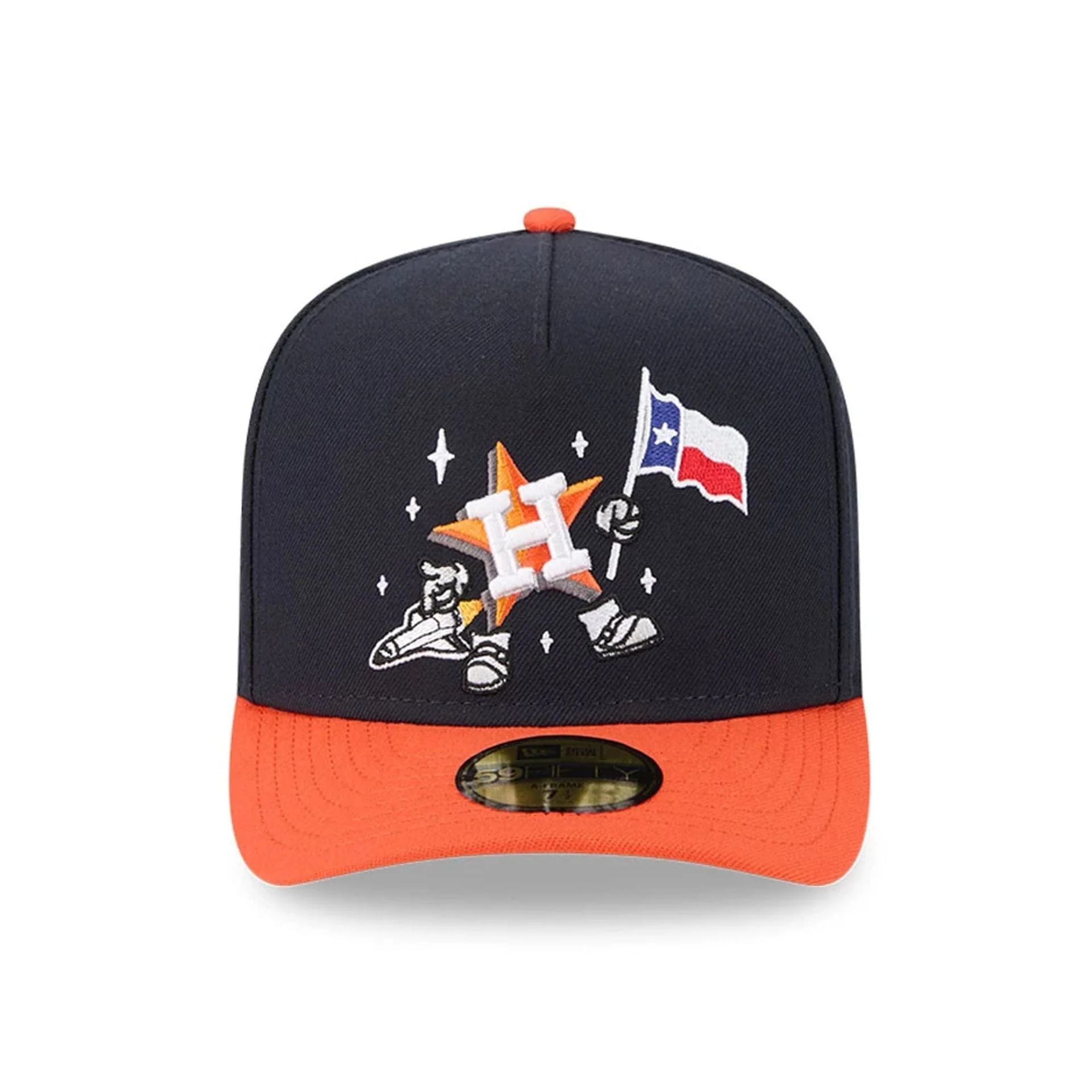 Houston Astros MLB Cartoon Navy 59FIFTY A-Frame Fitted Cap - Image 3