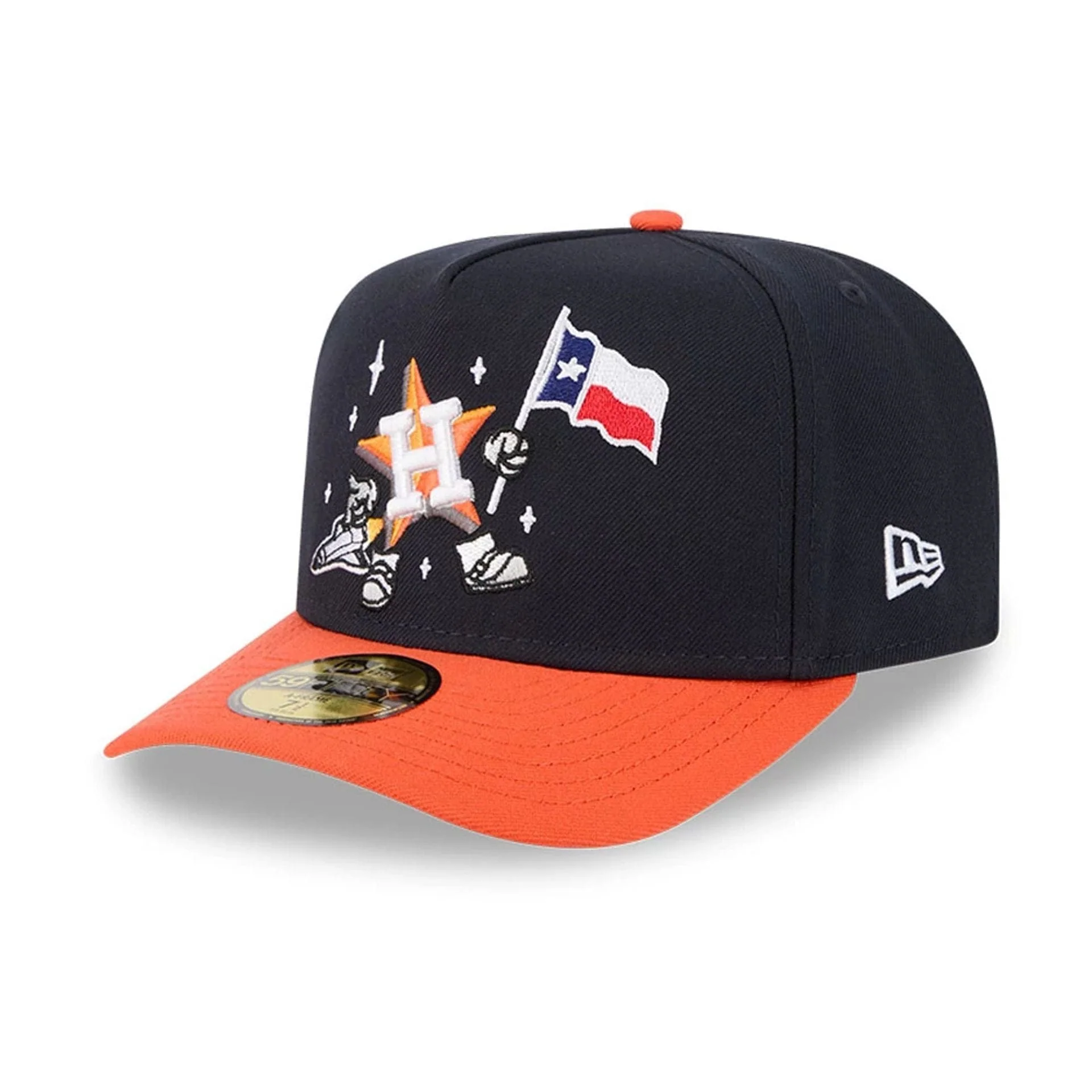 Houston Astros MLB Cartoon Navy 59FIFTY A-Frame Fitted Cap - Image 4