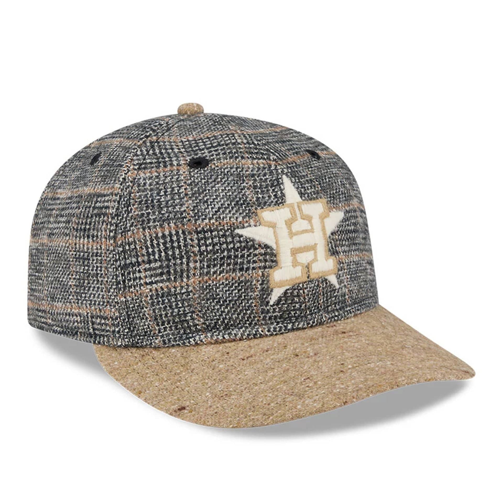 Houston Astros MLB Vintage Tweed Open Blue Retro Crown 59FIFTY Fitted Cap - Image 3