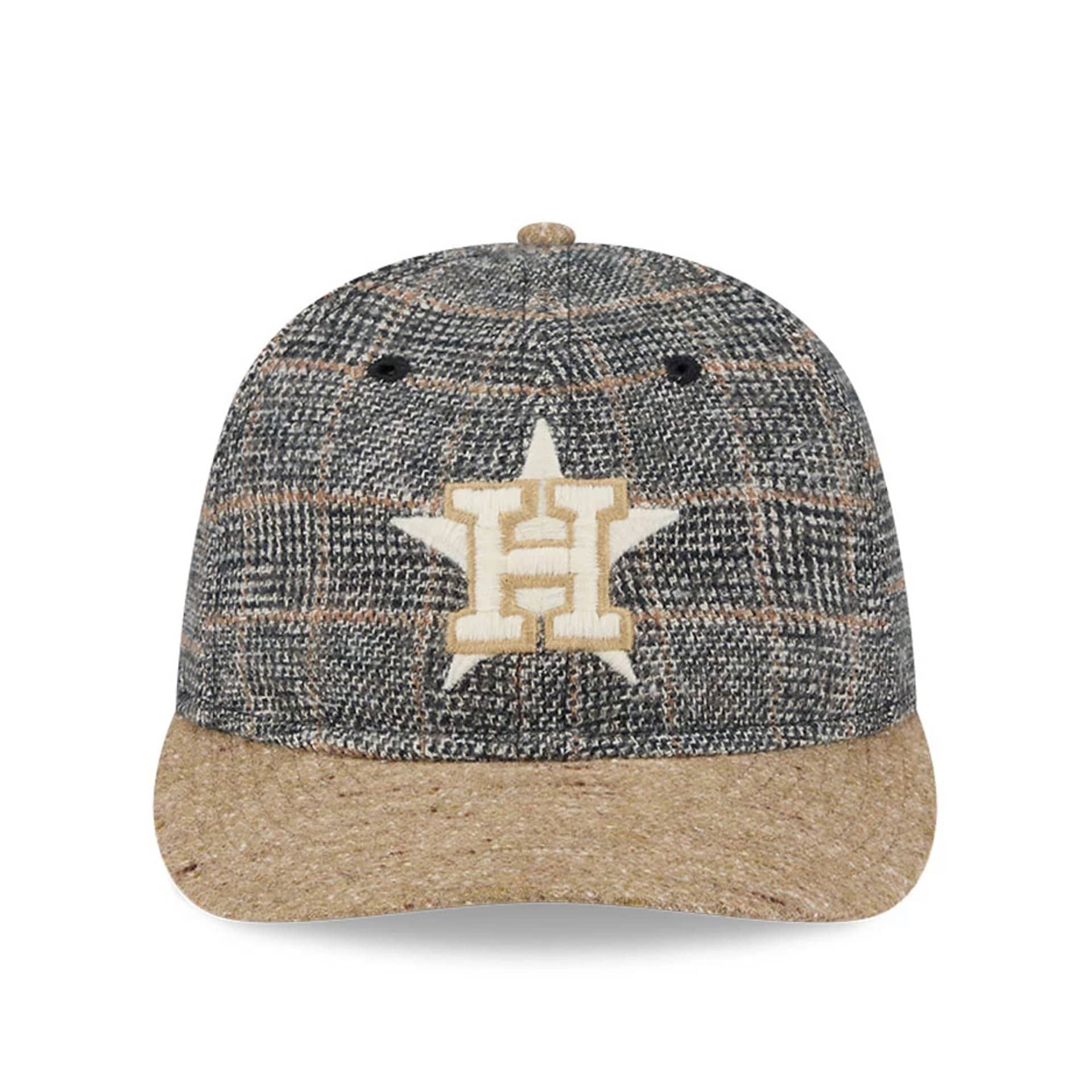 Houston Astros MLB Vintage Tweed Open Blue Retro Crown 59FIFTY Fitted Cap - Image 4