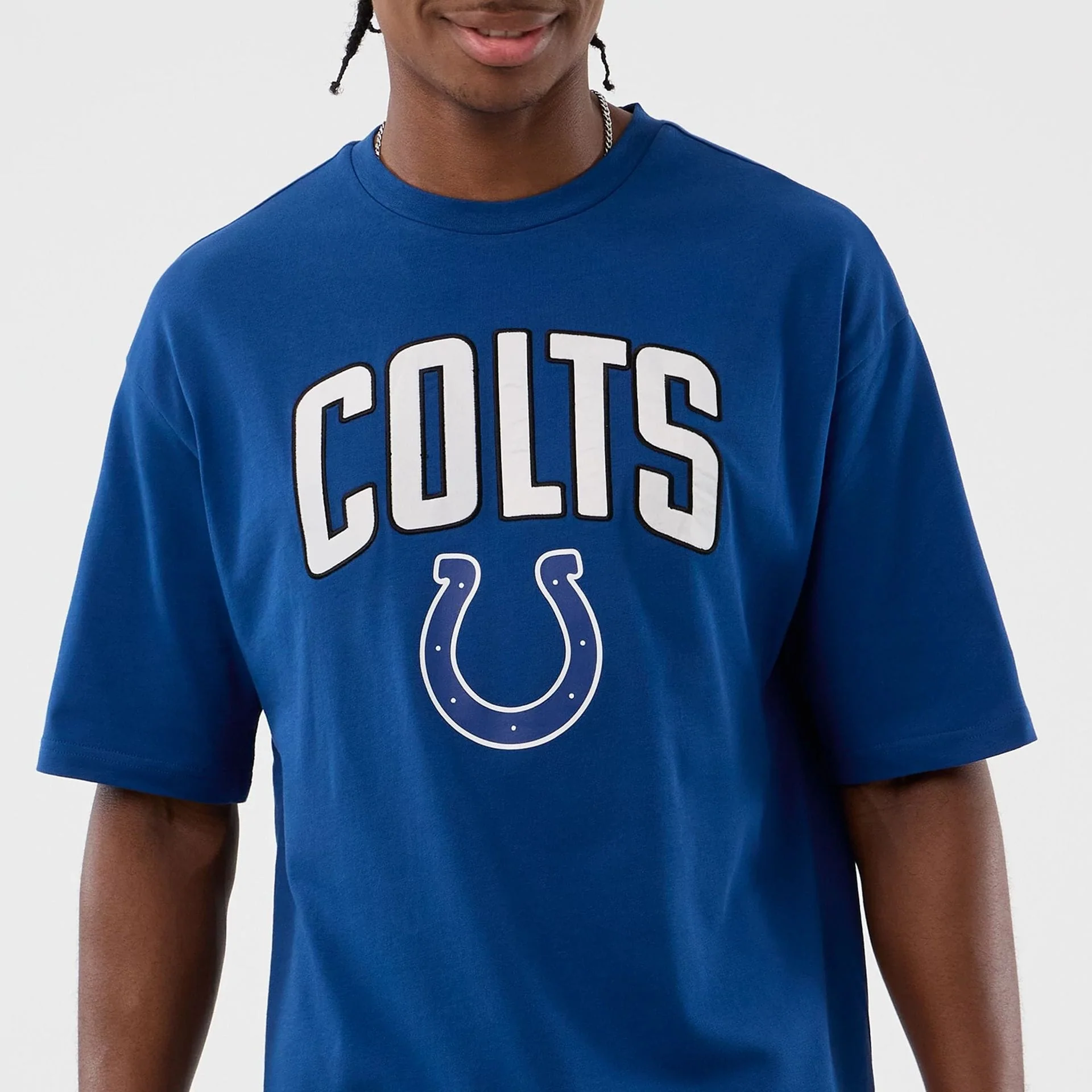 Indianapolis Colts NFL International Series Games Blue Oversized T-Shirt - Image 5