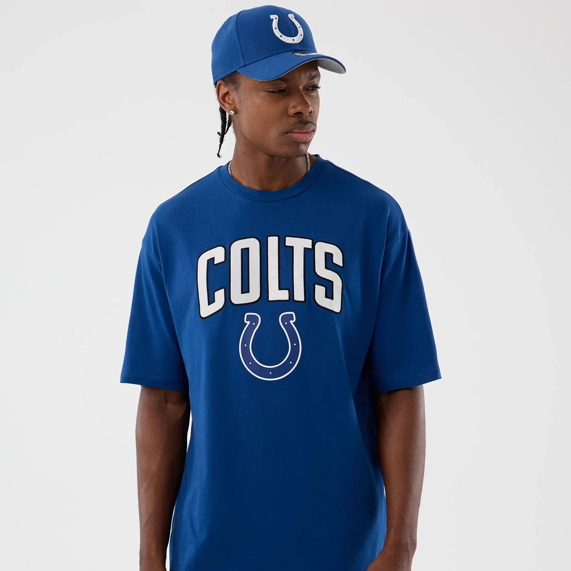 Indianapolis Colts NFL International Series Games Blue Oversized T-Shirt - Image 7